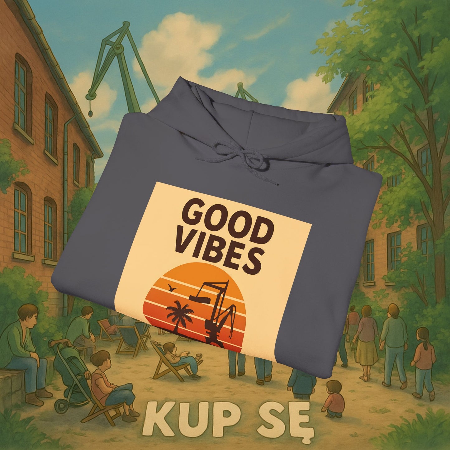 Unisex Heavy Blend Hoodie – Good Vibes Desert – Kup Se