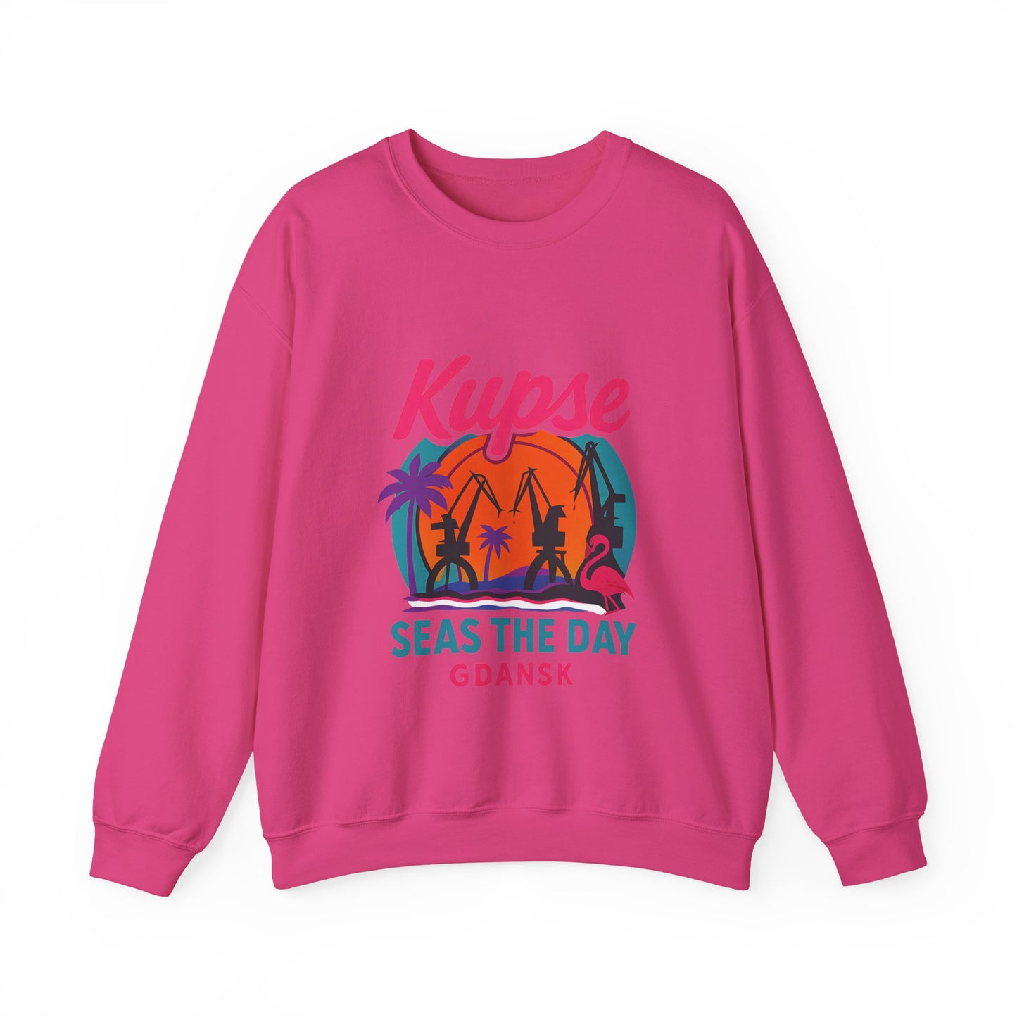 Bluza unisex z grafiką Kup Se Seas The Day – klasyczny crewneck i miejski styl