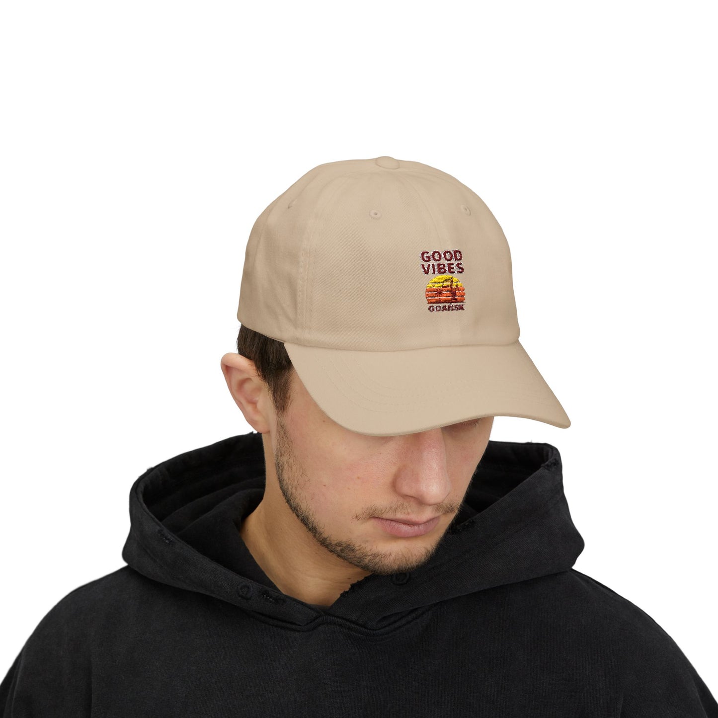 Czapka z daszkiem z grafiką Kup Se Good Vibes – modny Dad Cap z charakterem