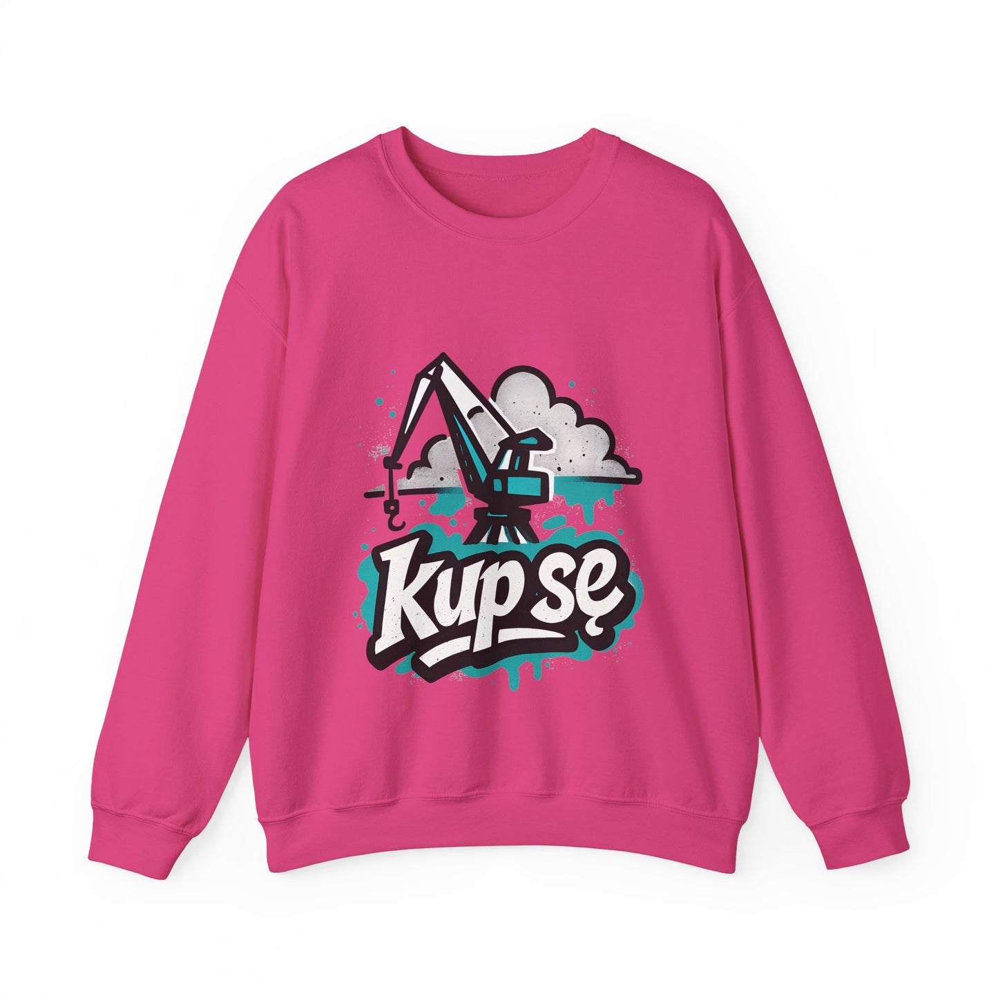 Bluza unisex z grafiką Kup Se Dźwig– klasyczny crewneck i miejski styl