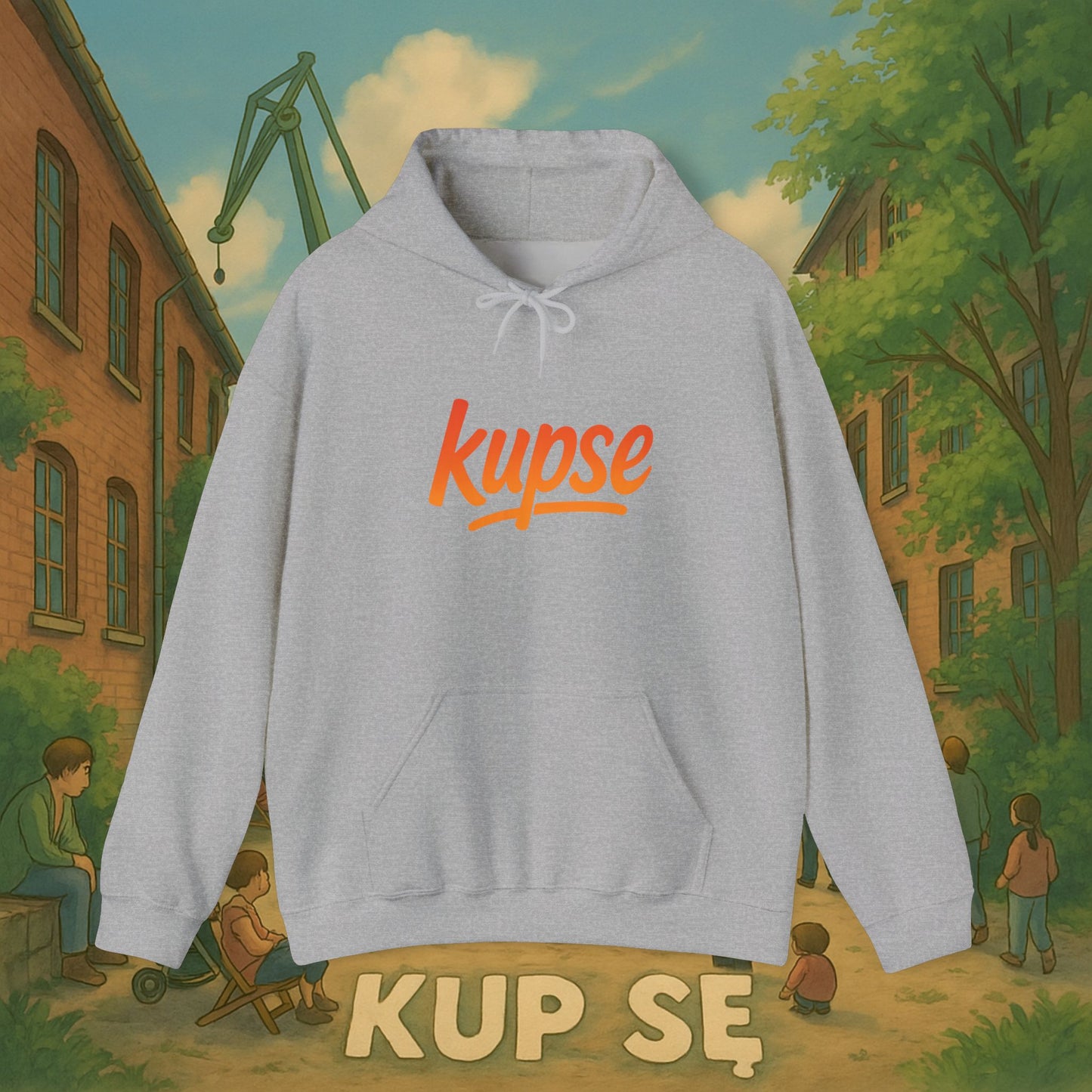Unisex Heavy Blend Hoodie – Logo Orange – Kup Se