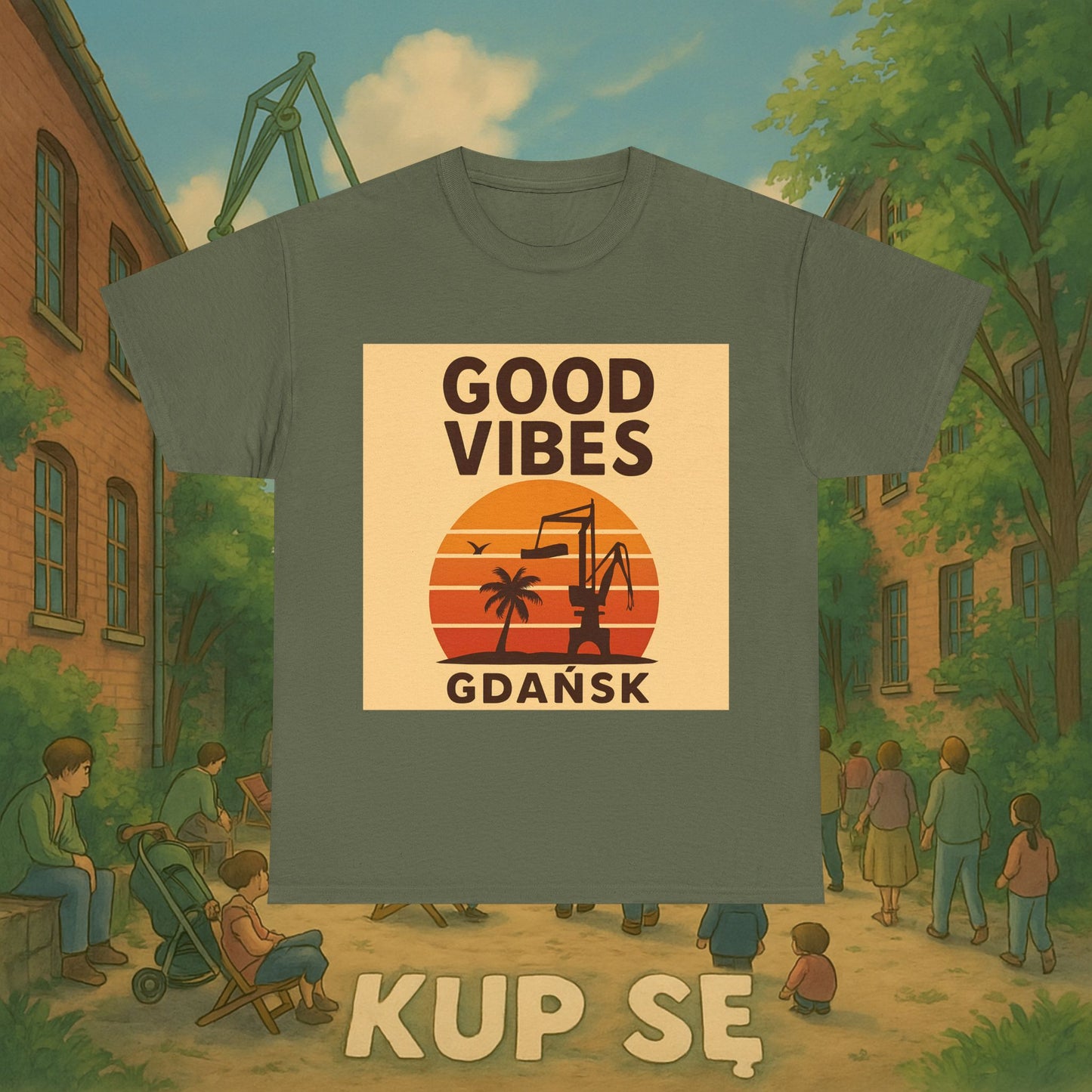 KupSe Good Vibes Desert Style t-shirt - Unisex Heavy Cotton Tee