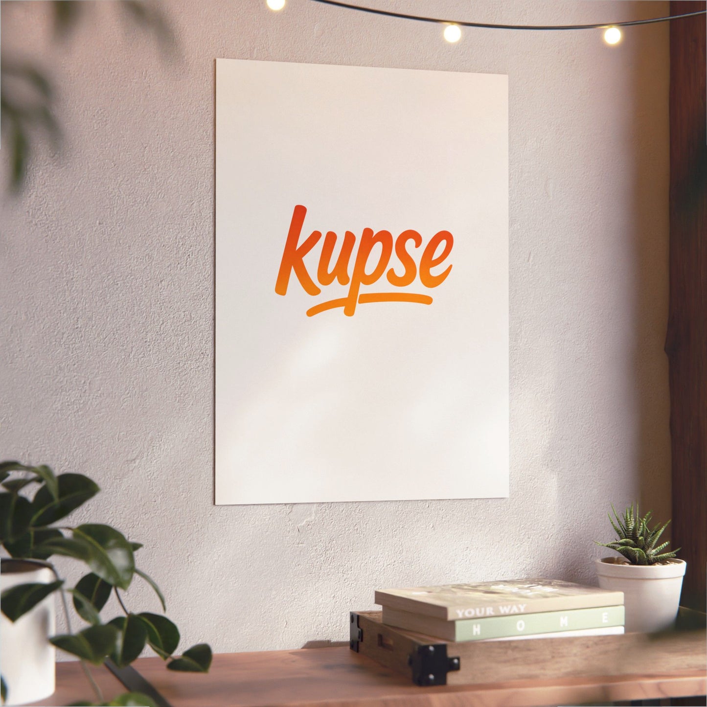 Obraz na panelu aluminiowym Kupse Logo Orange – trwały wydruk w stylu Kup Se