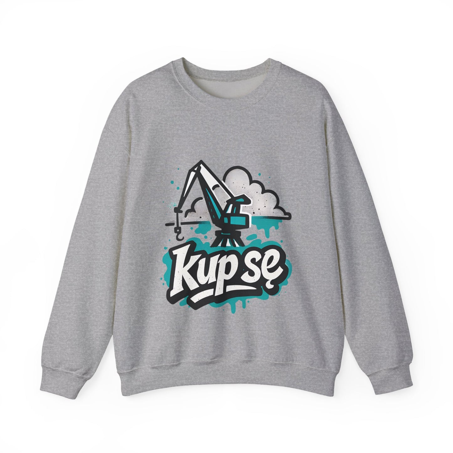 Bluza unisex z grafiką Kup Se Dźwig– klasyczny crewneck i miejski styl