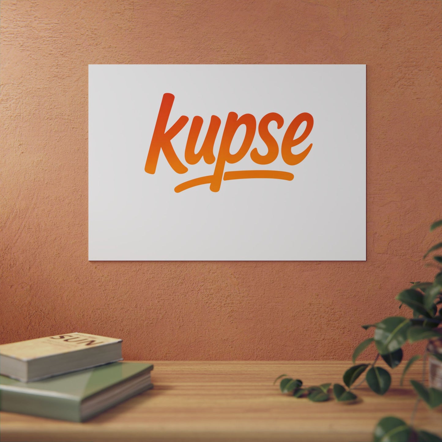Obraz na panelu aluminiowym Kupse Logo Orange – trwały wydruk w stylu Kup Se