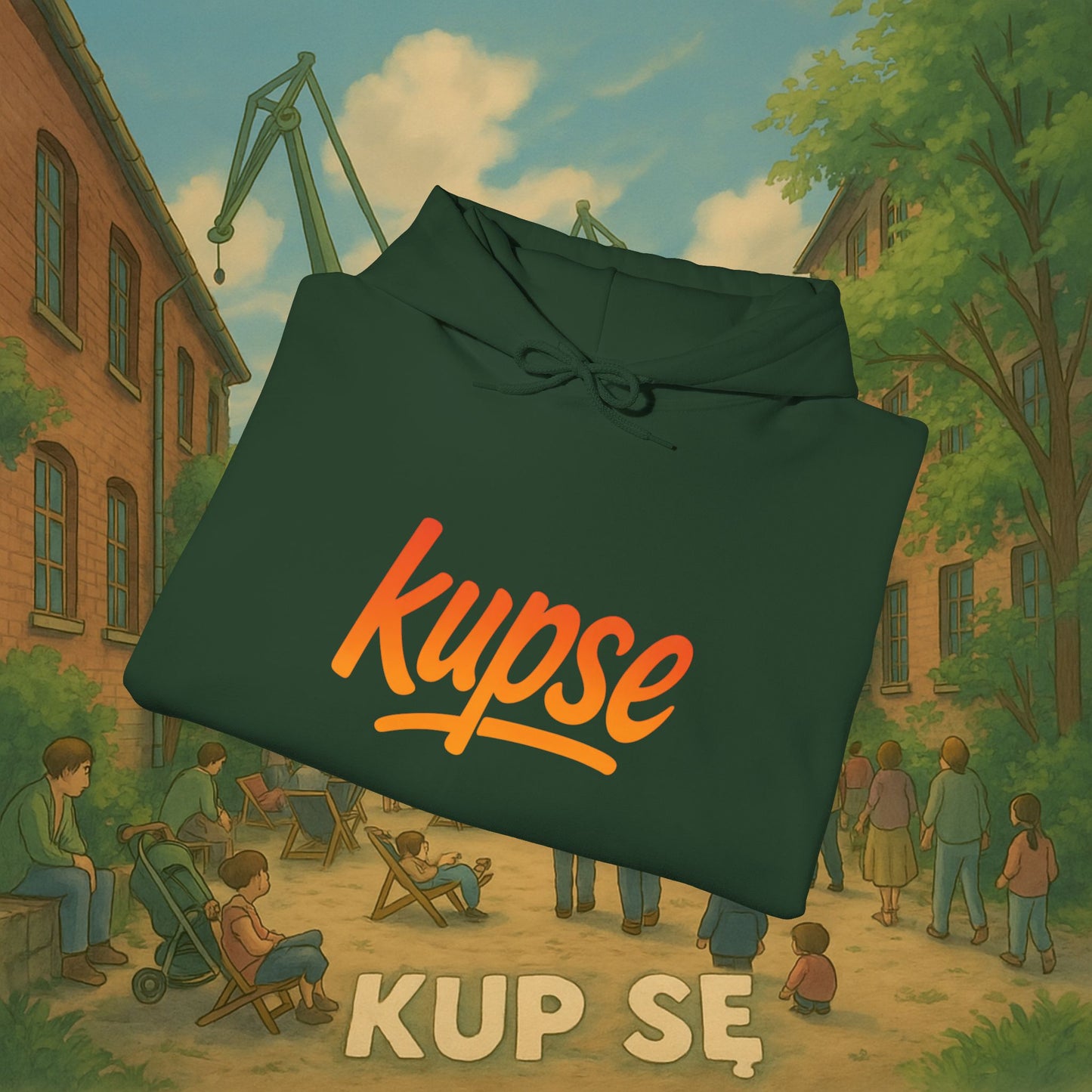 Unisex Heavy Blend Hoodie – Logo Orange – Kup Se