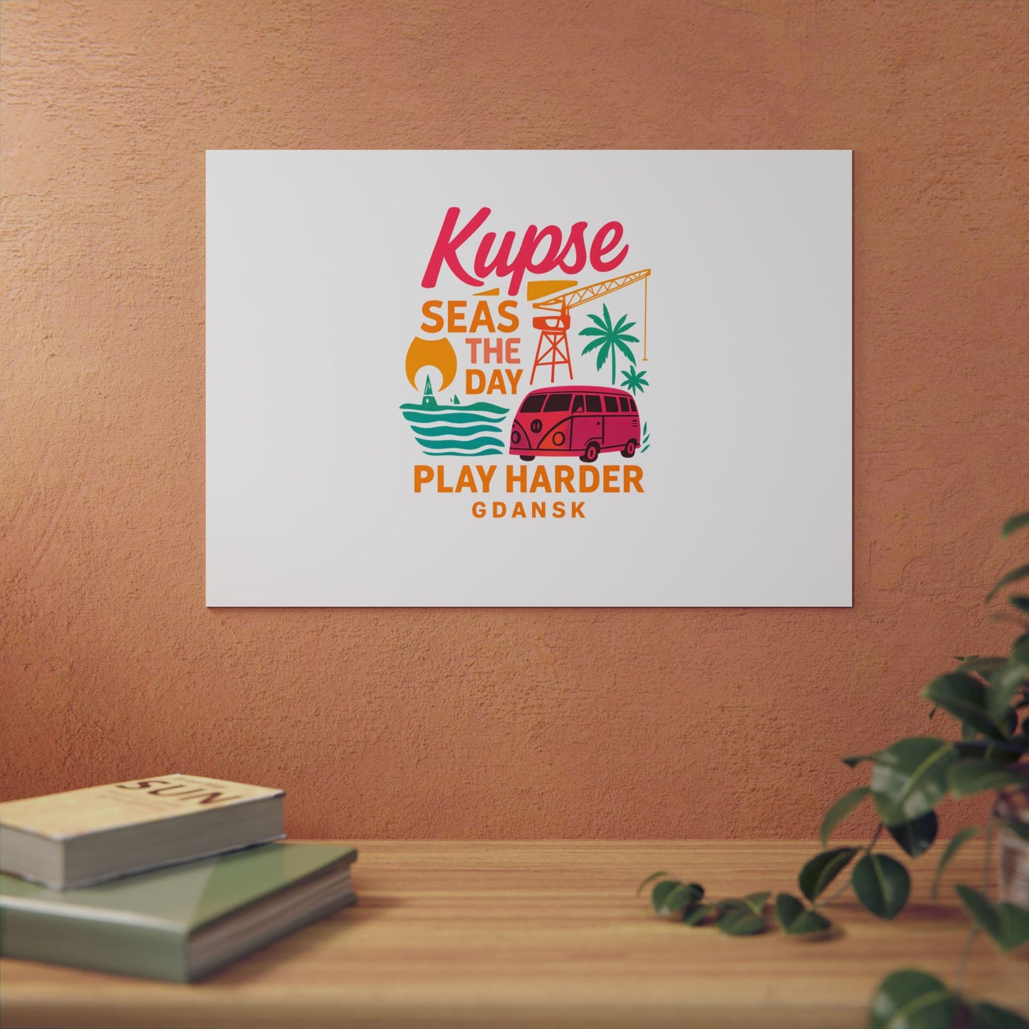 Obraz na panelu aluminiowym Play Harder – trwały wydruk w stylu Kup Se