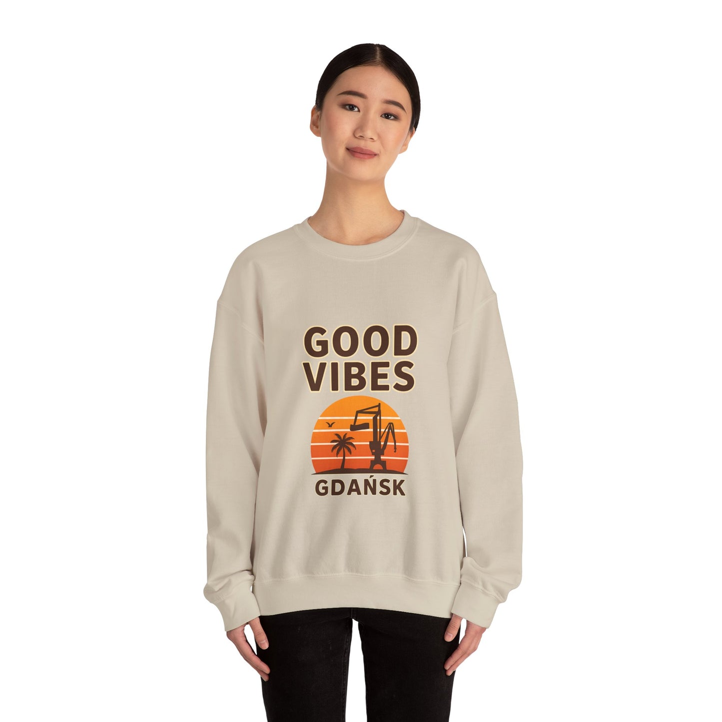 Bluza unisex z grafiką Kup Se Good Vibes – klasyczny crewneck i miejski styl