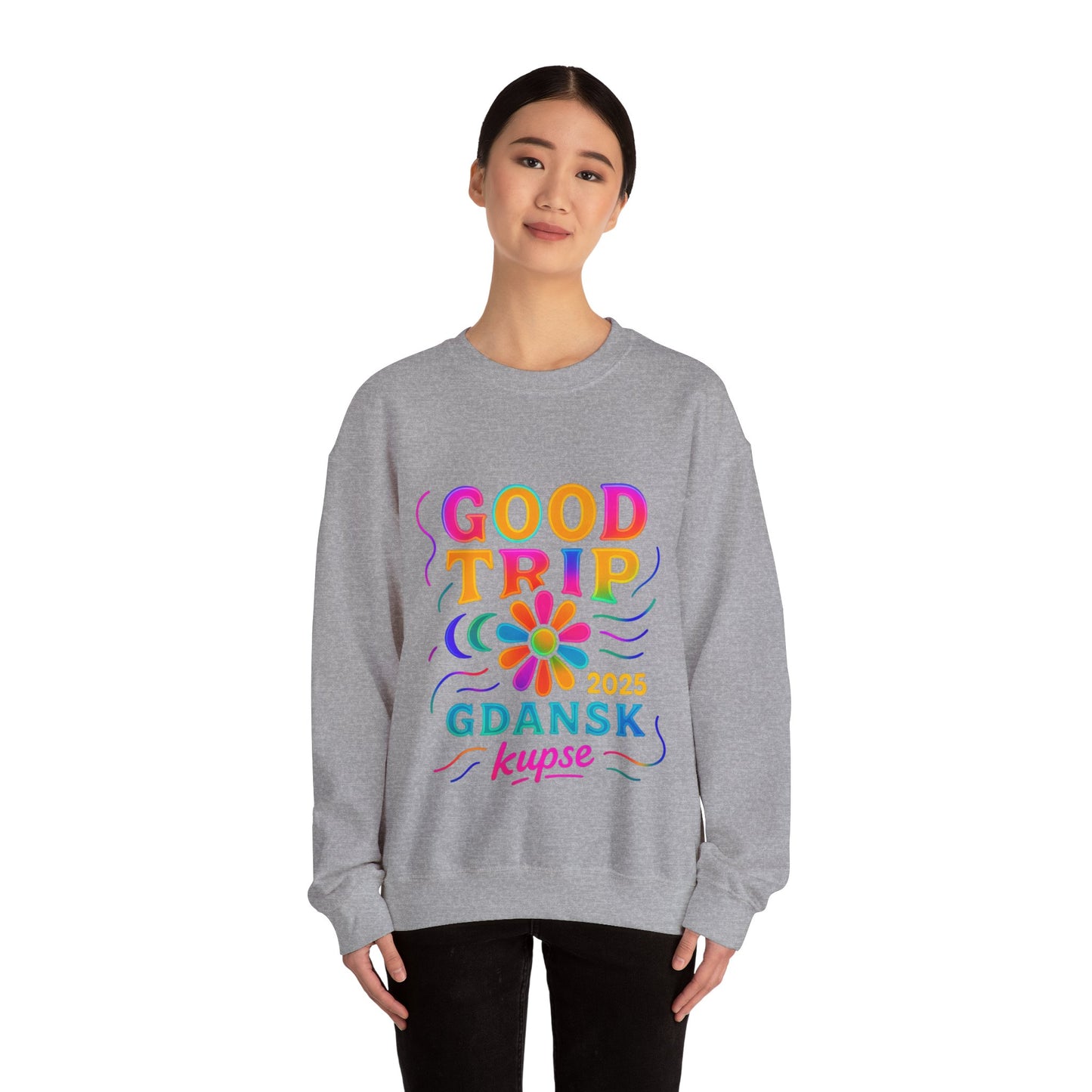 Bluza unisex z grafiką Kup Se Good Trip – klasyczny crewneck i miejski styl