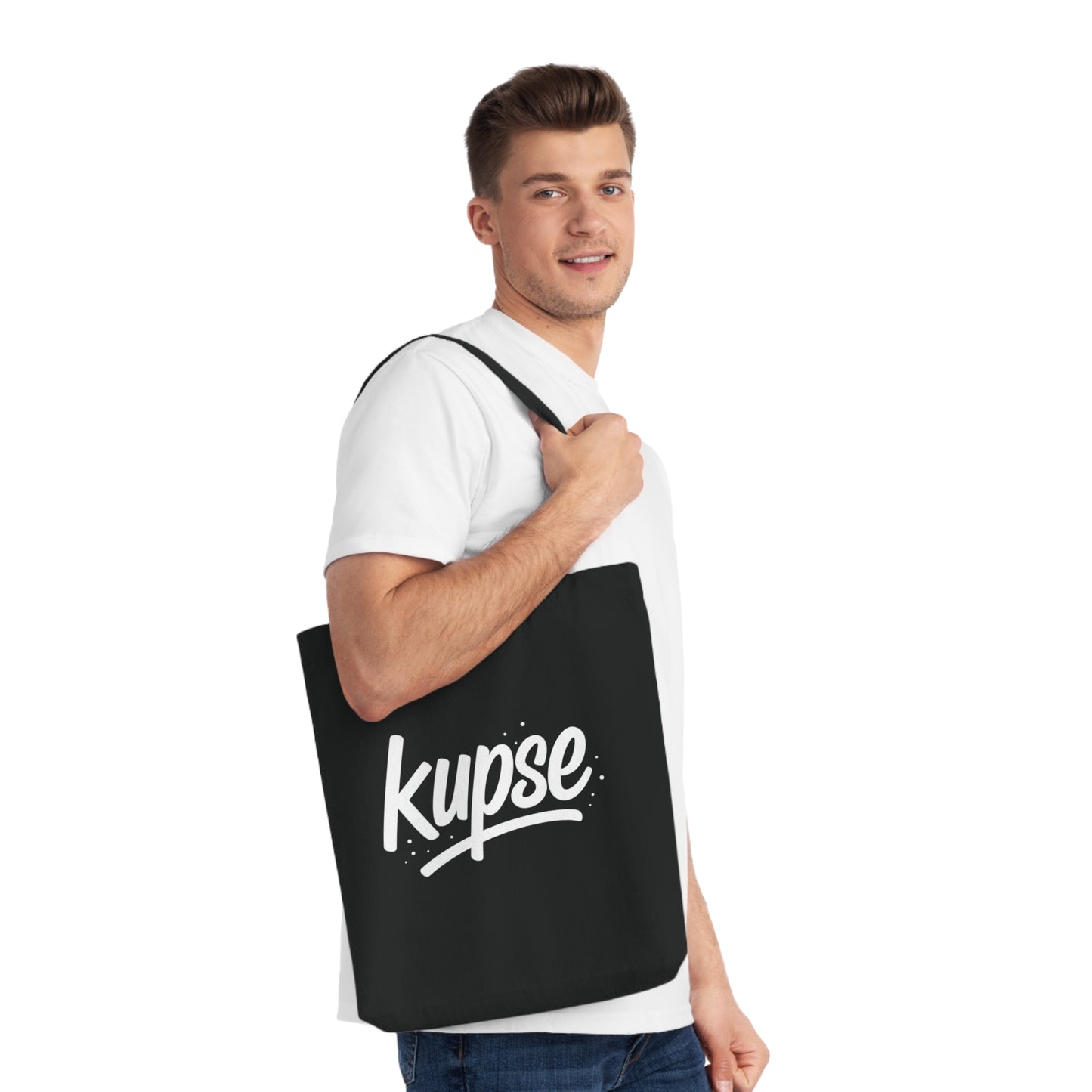 Tkana Torba na Ramię z Logo Kup Se – Styl i Ekologia w Jednym