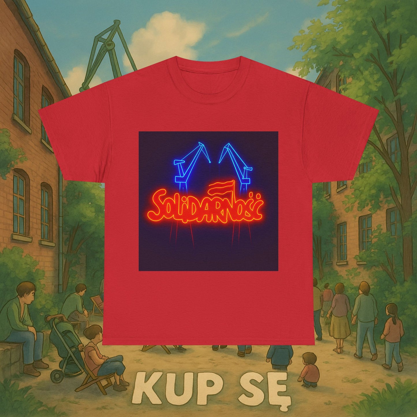 KupSe Solidarność Style t-shirt - Unisex Heavy Cotton Tee