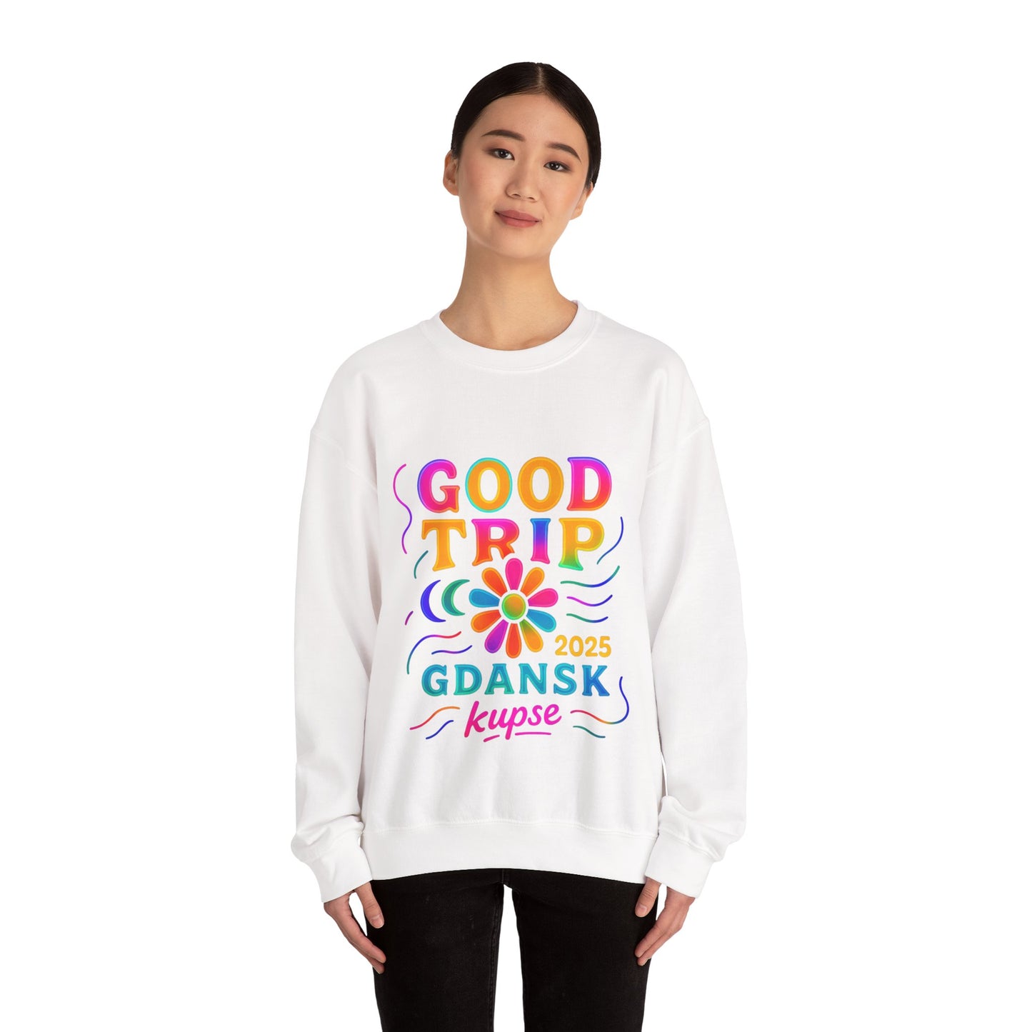 Bluza unisex z grafiką Kup Se Good Trip – klasyczny crewneck i miejski styl