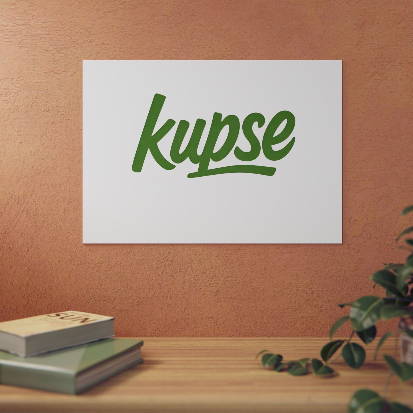 Obraz na panelu aluminiowym Kupse Logo Green – trwały wydruk w stylu Kup Se