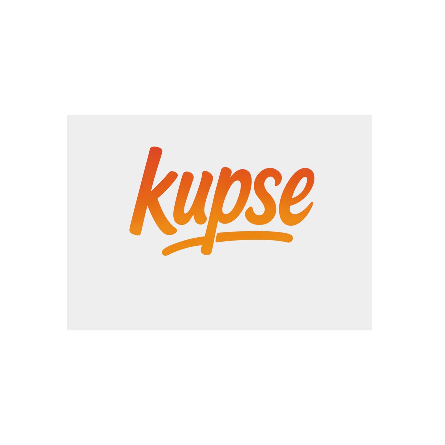 Obraz na panelu aluminiowym Kupse Logo Orange – trwały wydruk w stylu Kup Se