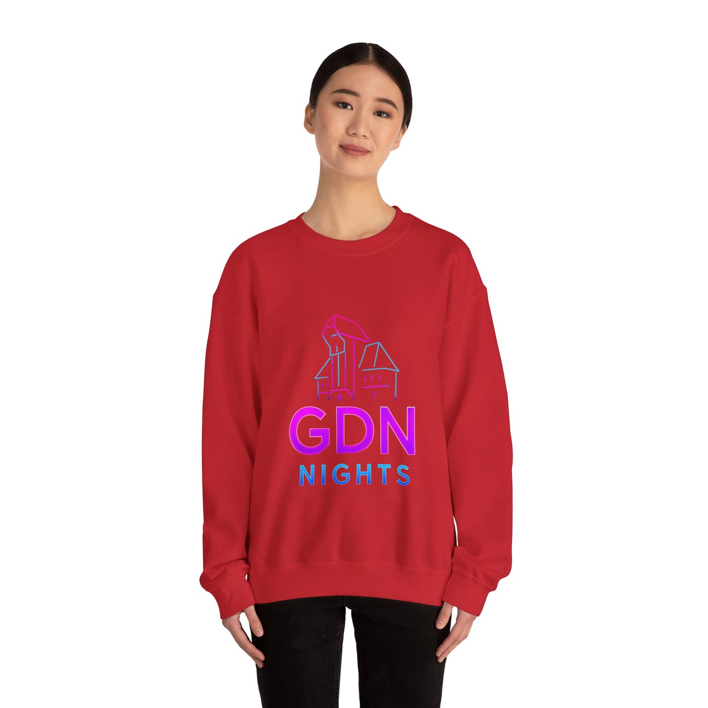 Bluza unisex z grafiką Kup Se GDN Nights – klasyczny crewneck i miejski styl