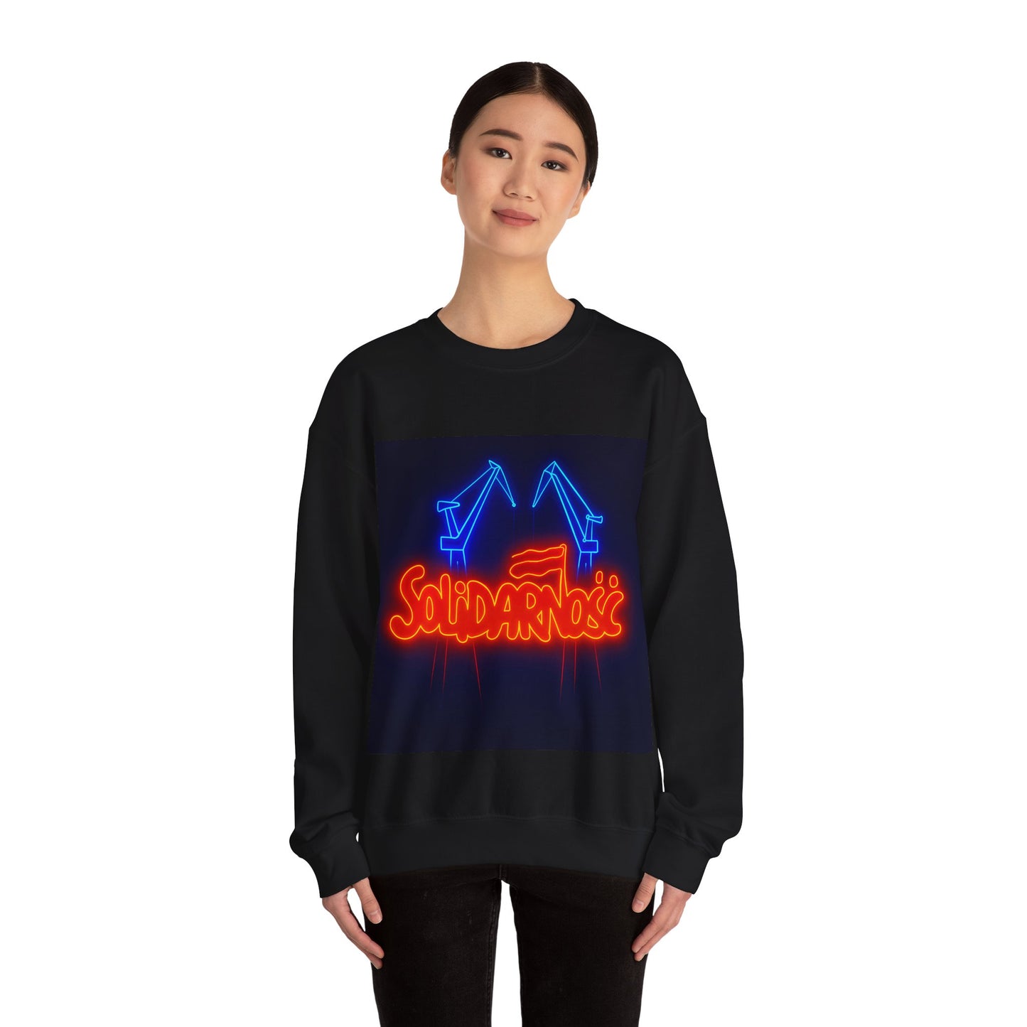Bluza unisex z grafiką Kup Se Solidarność – klasyczny crewneck i miejski styl