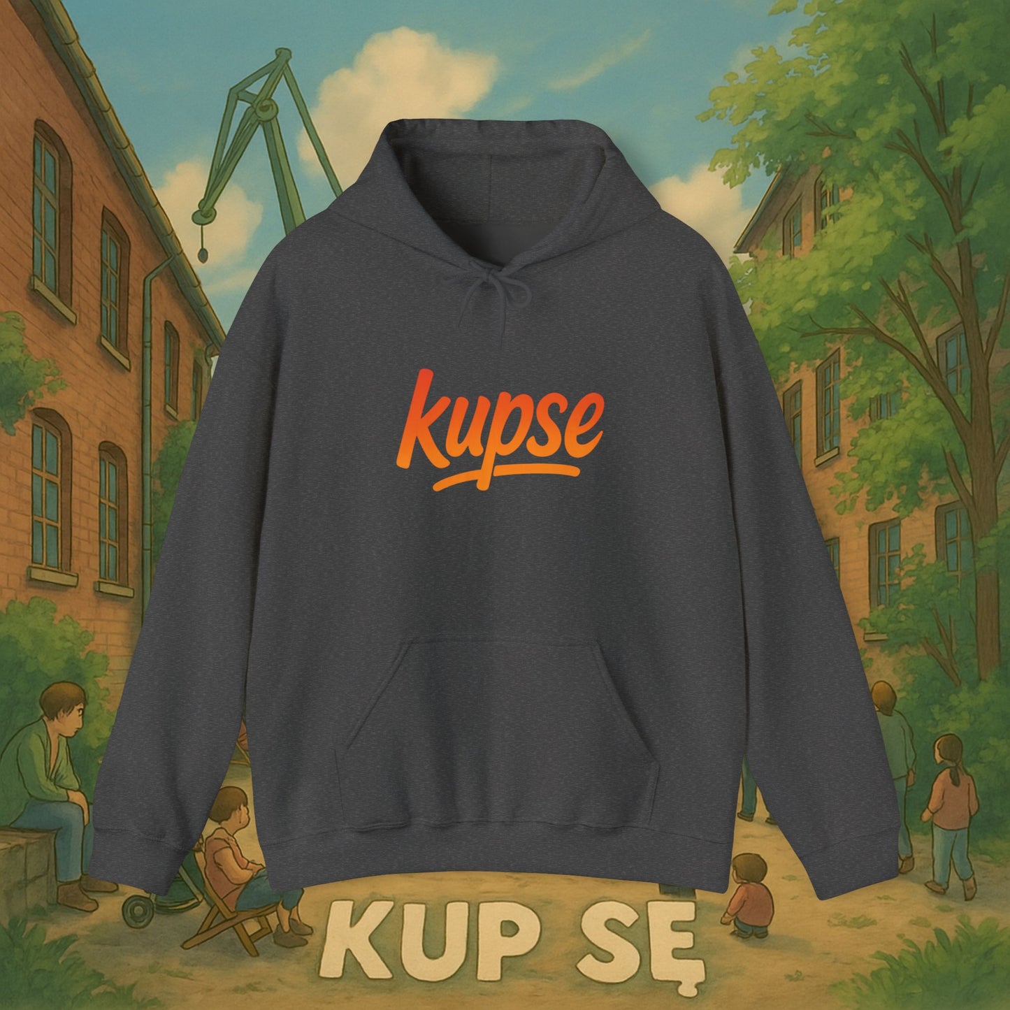 Unisex Heavy Blend Hoodie – Logo Orange – Kup Se
