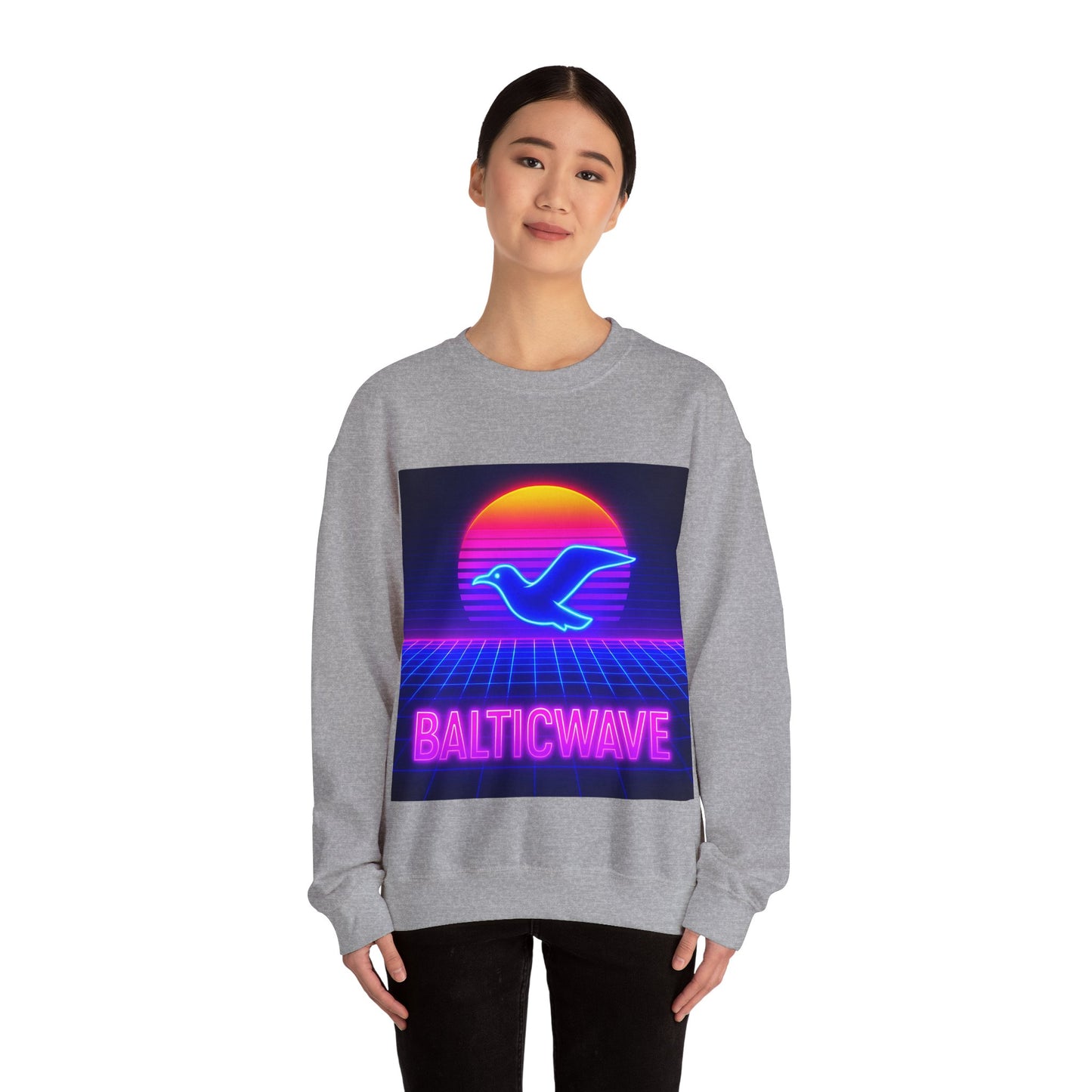 Bluza unisex z grafiką Kup Se Baltic Wave – klasyczny crewneck i miejski styl