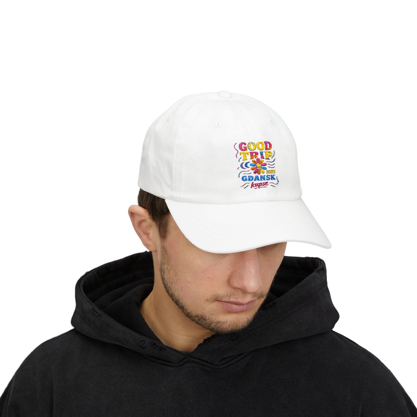 Czapka z daszkiem z grafiką Kup Se Good Trip – modny Dad Cap z charakterem