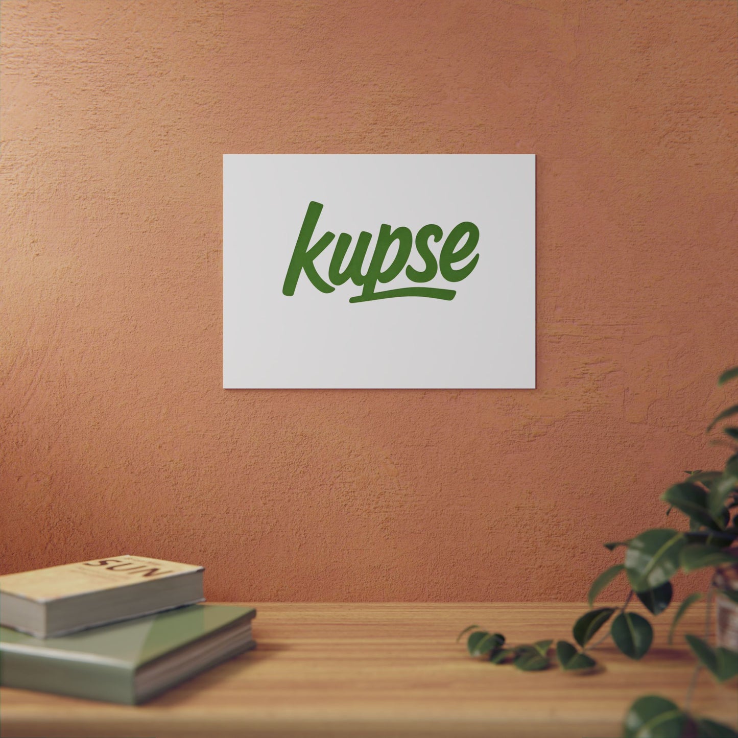 Obraz na panelu aluminiowym Kupse Logo Green – trwały wydruk w stylu Kup Se