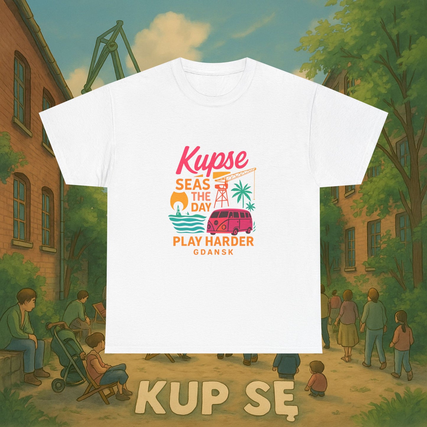 KupSe Play Harder Style t-shirt - Unisex Heavy Cotton Tee