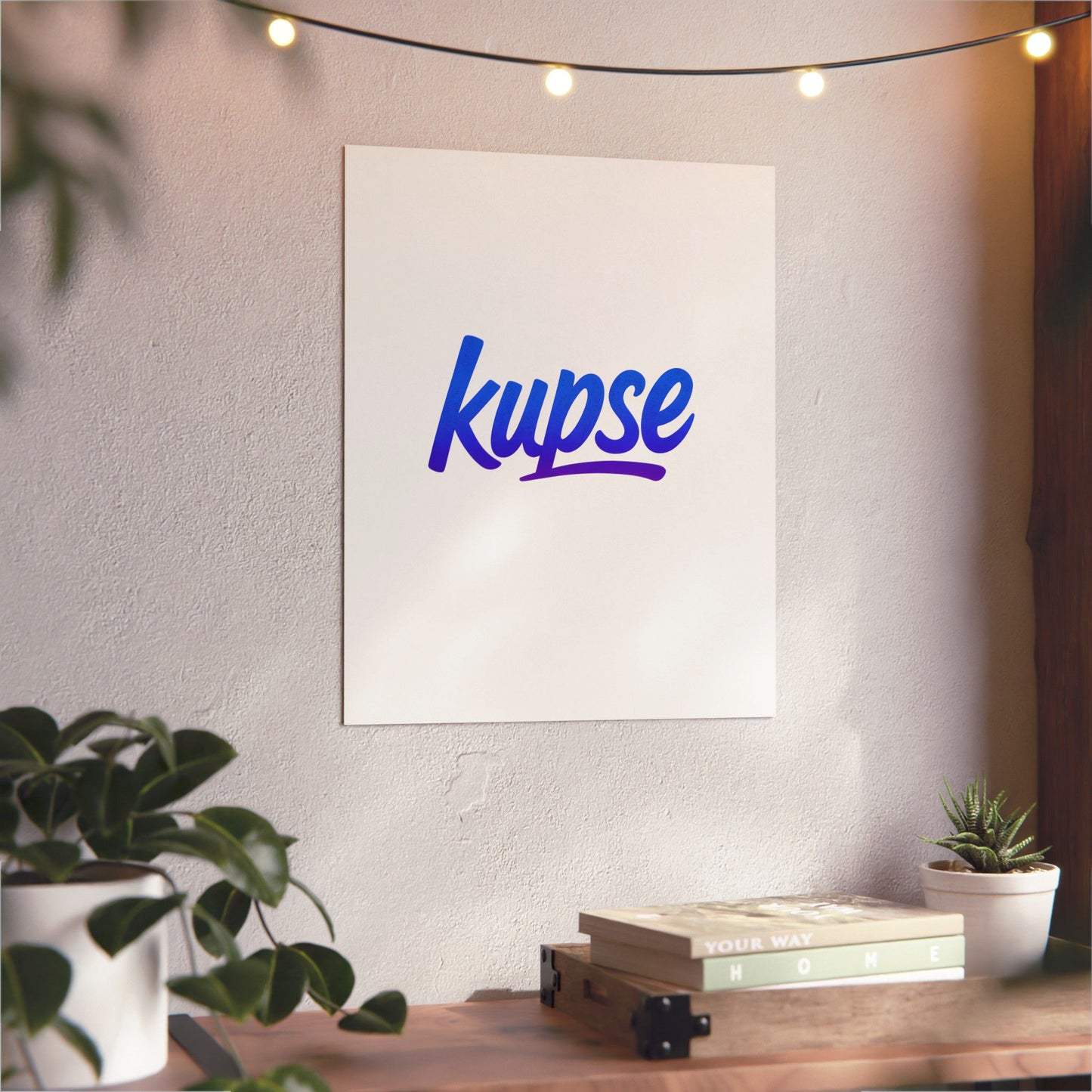 Obraz na panelu aluminiowym Kupse Logo Blue – trwały wydruk w stylu Kup Se
