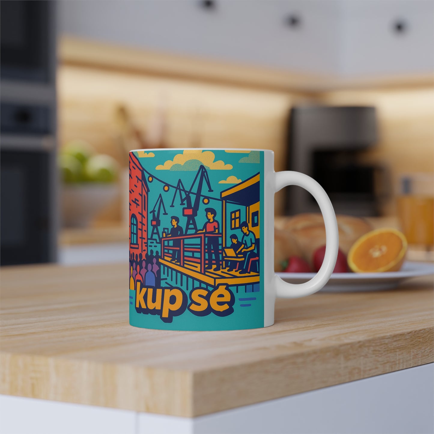 Kubek z Grafiką Kup Se – Twoja Codzienna Dawka Koloru