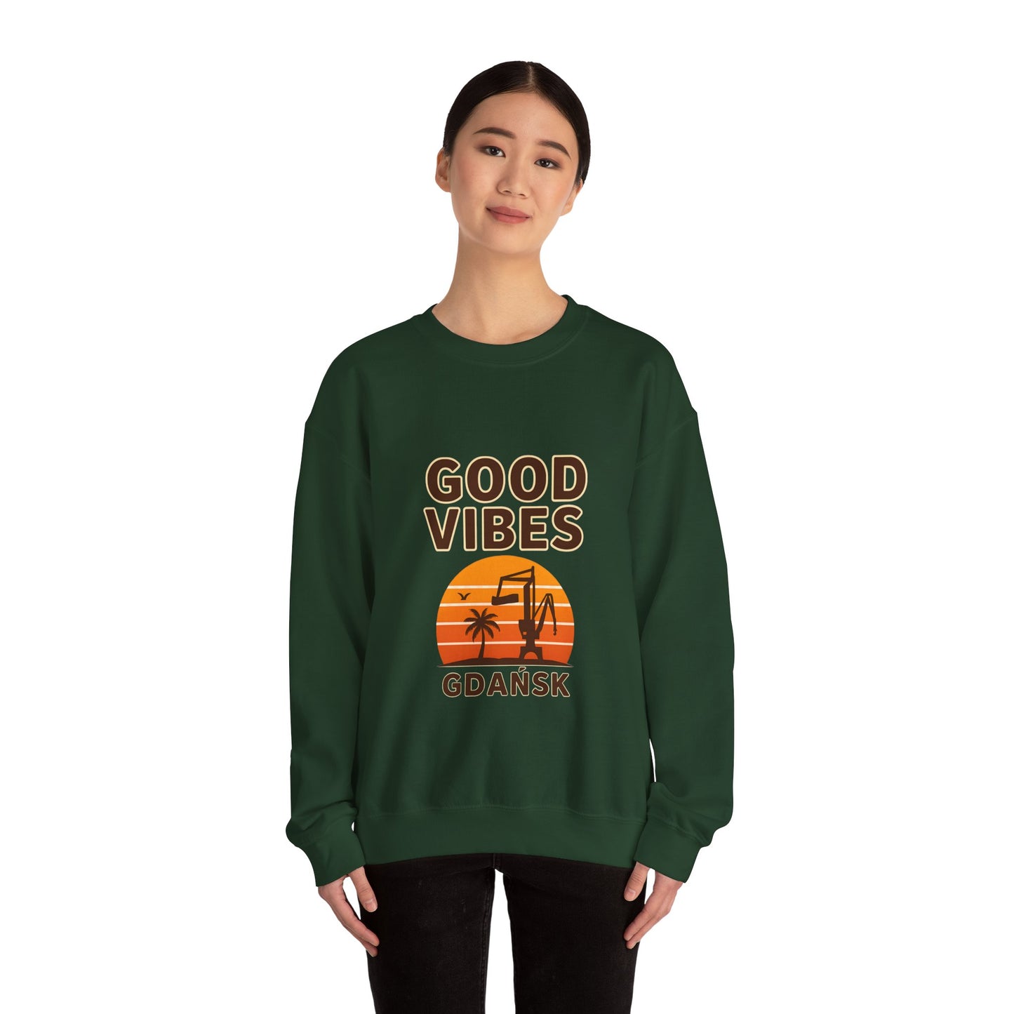 Bluza unisex z grafiką Kup Se Good Vibes – klasyczny crewneck i miejski styl