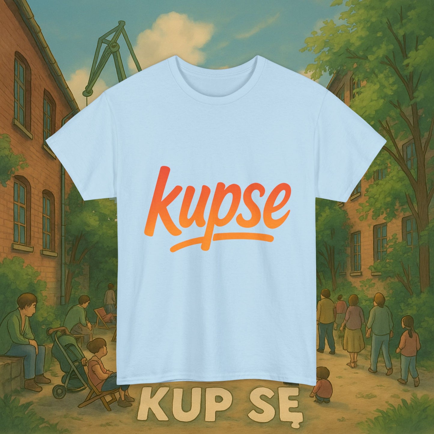 KupSe Logo Orange Style t-shirt - Unisex Heavy Cotton Tee