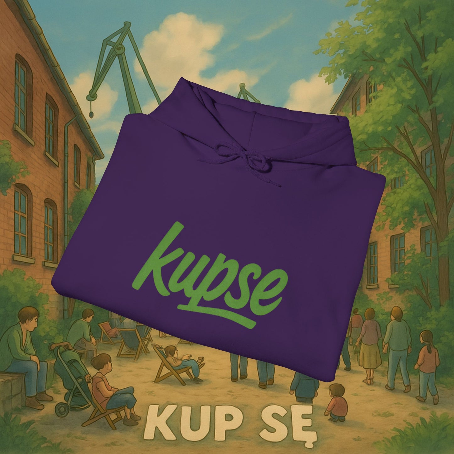 Unisex Heavy Blend Hoodie – Logo Green – Kup Se