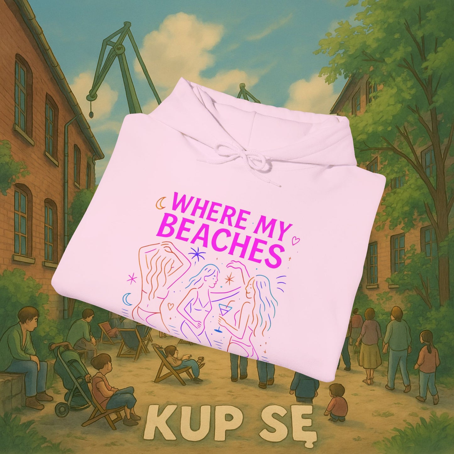 Unisex Heavy Blend Hoodie – Where My Beaches – Kup Se