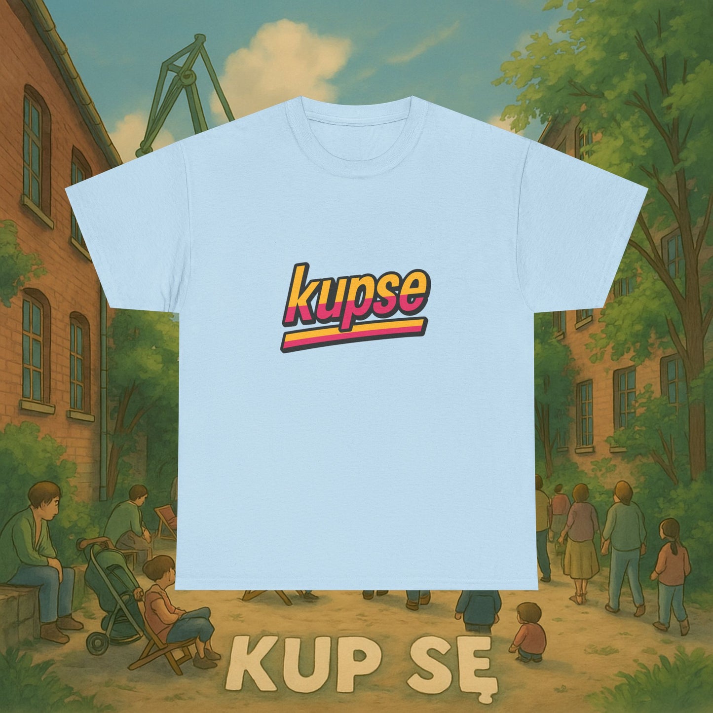 KupSe Logo Retro Sport Style t-shirt - Unisex Heavy Cotton Tee