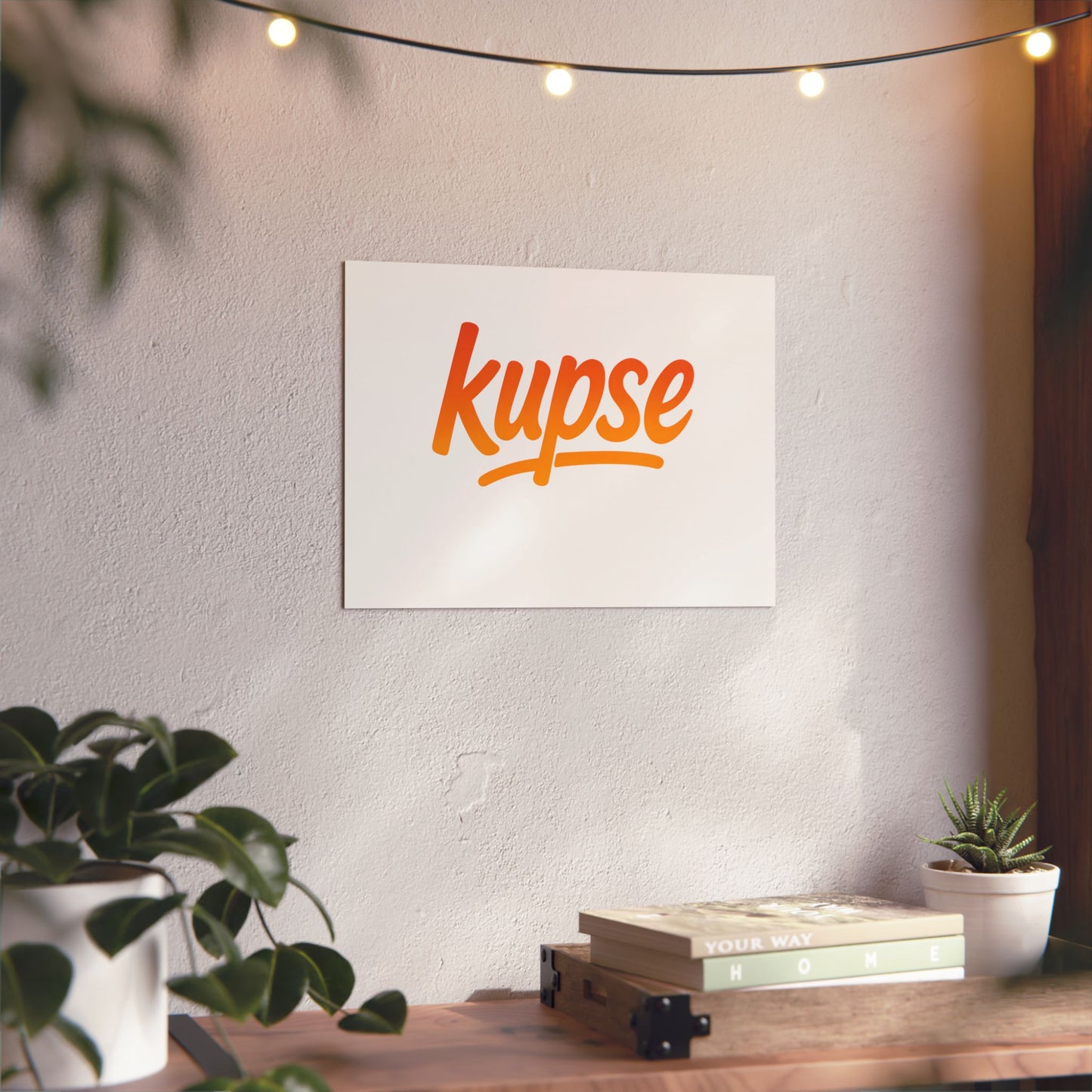 Obraz na panelu aluminiowym Kupse Logo Orange – trwały wydruk w stylu Kup Se
