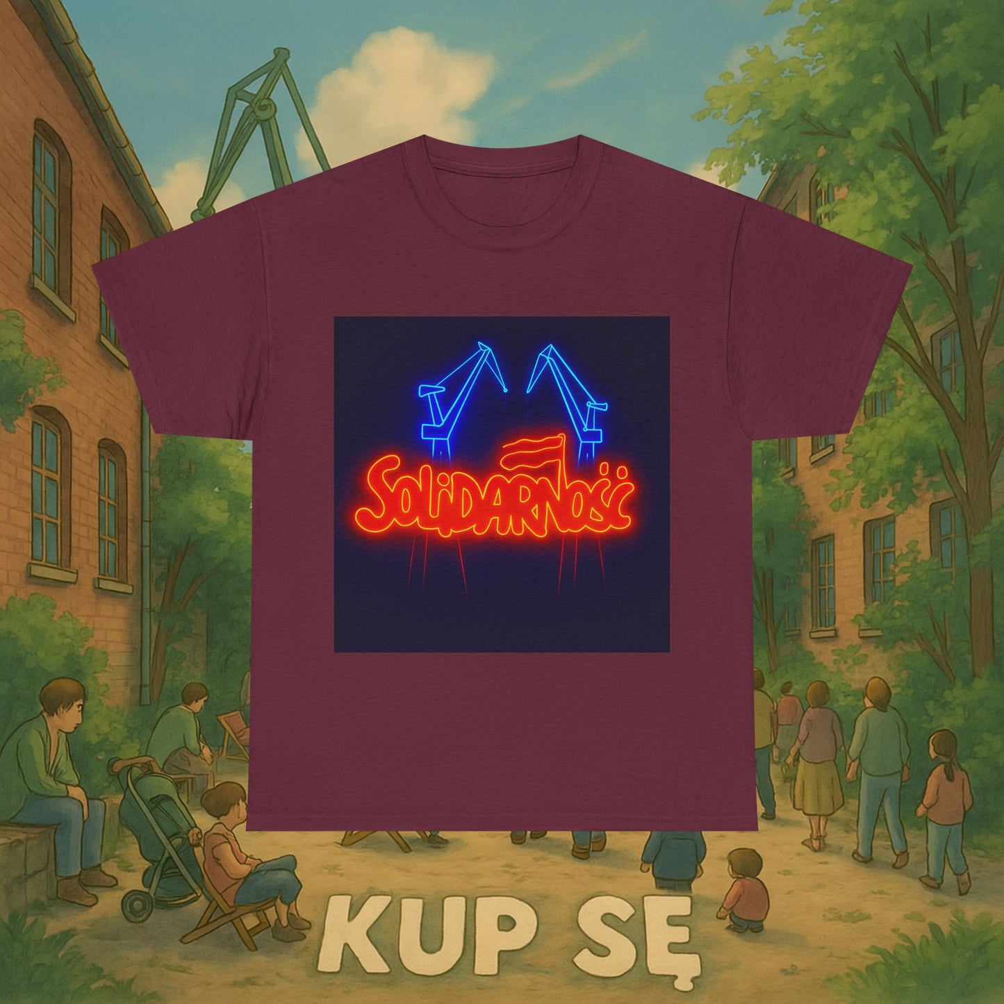 KupSe Solidarność Style t-shirt - Unisex Heavy Cotton Tee