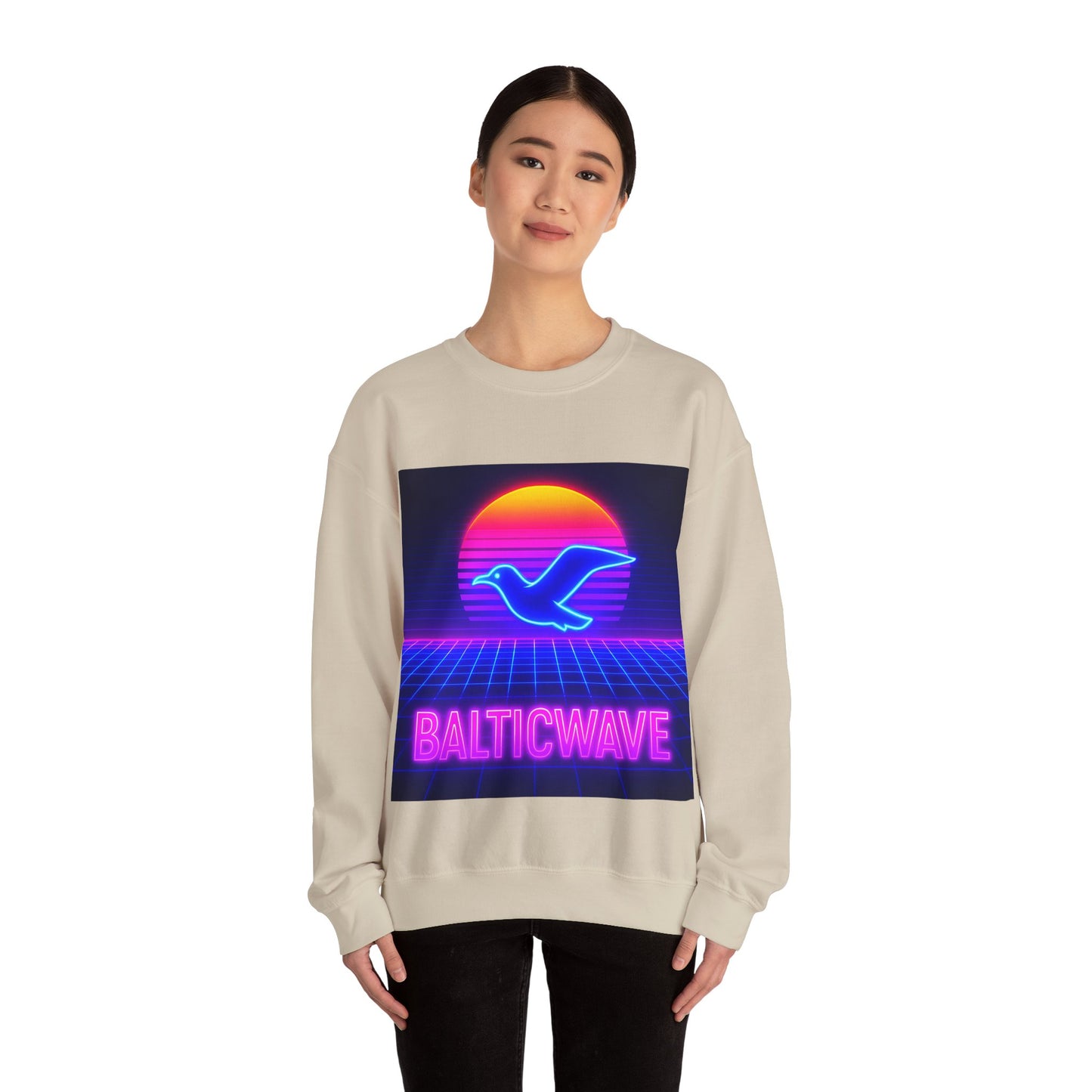 Bluza unisex z grafiką Kup Se Baltic Wave – klasyczny crewneck i miejski styl