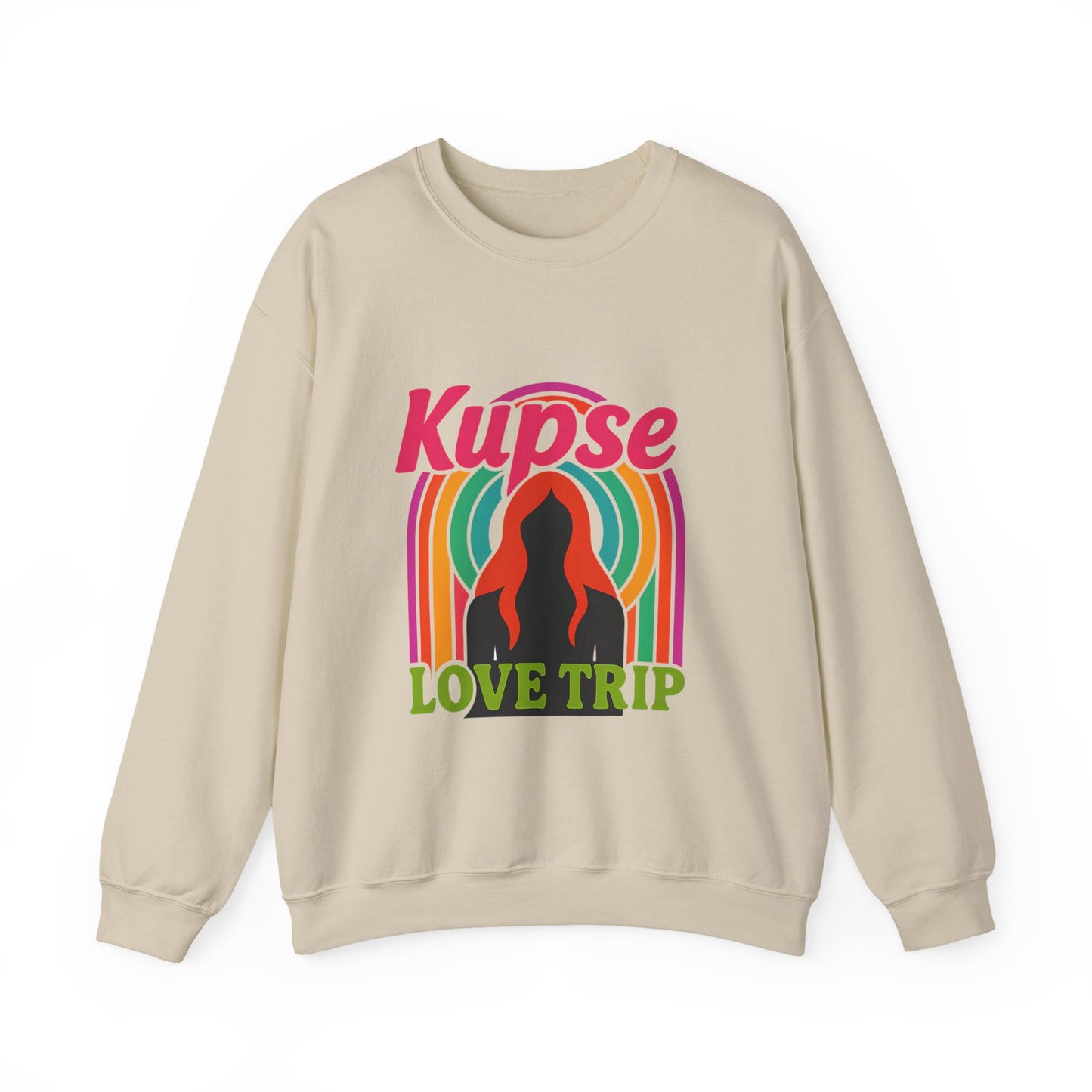 Bluza unisex z grafiką Kup Se Love Trip – klasyczny crewneck i miejski styl