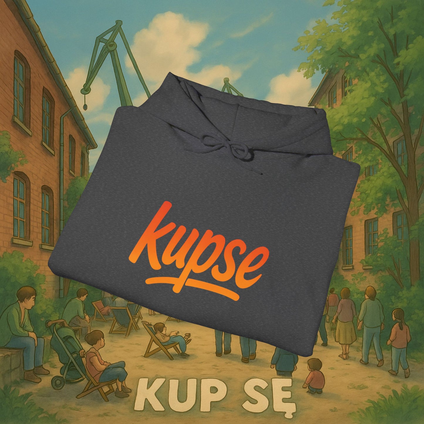 Unisex Heavy Blend Hoodie – Logo Orange – Kup Se