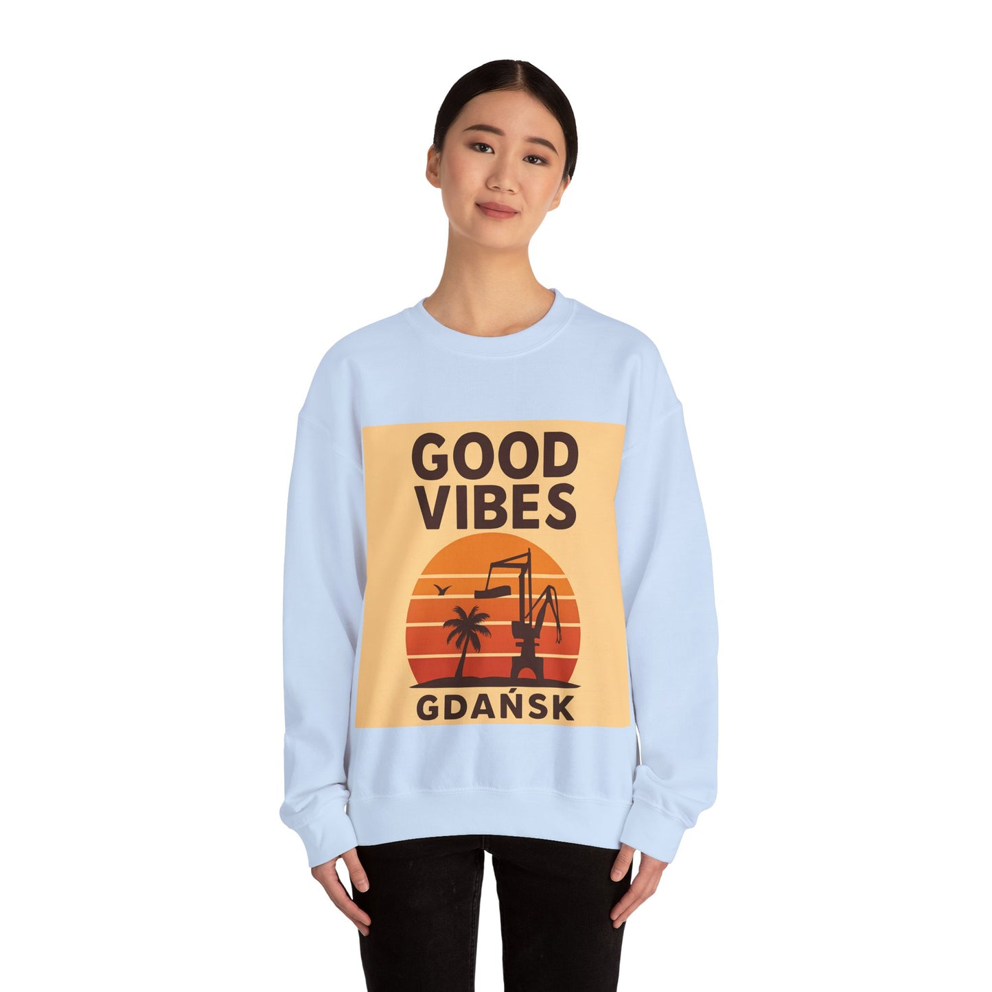 Bluza unisex z grafiką Kup Se Good Vibes Desert – klasyczny crewneck i miejski styl
