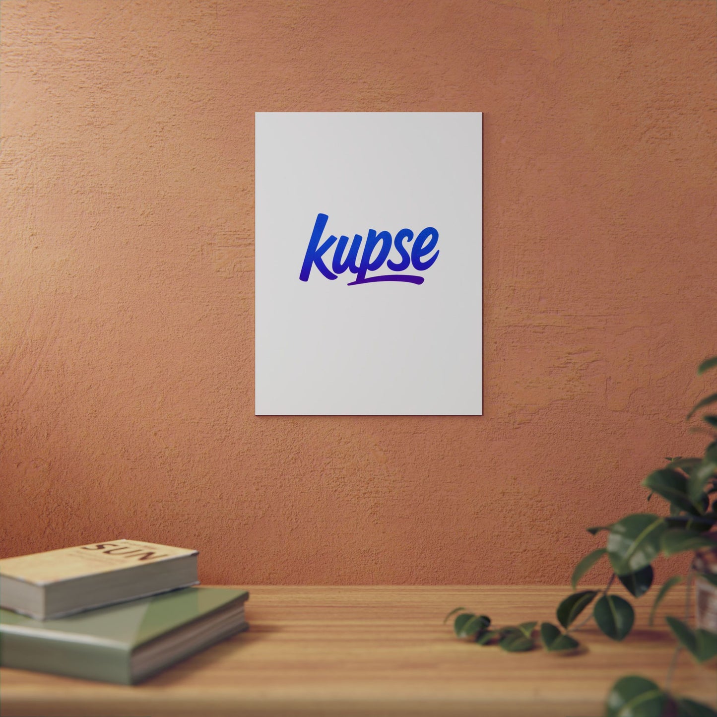 Obraz na panelu aluminiowym Kupse Logo Blue – trwały wydruk w stylu Kup Se