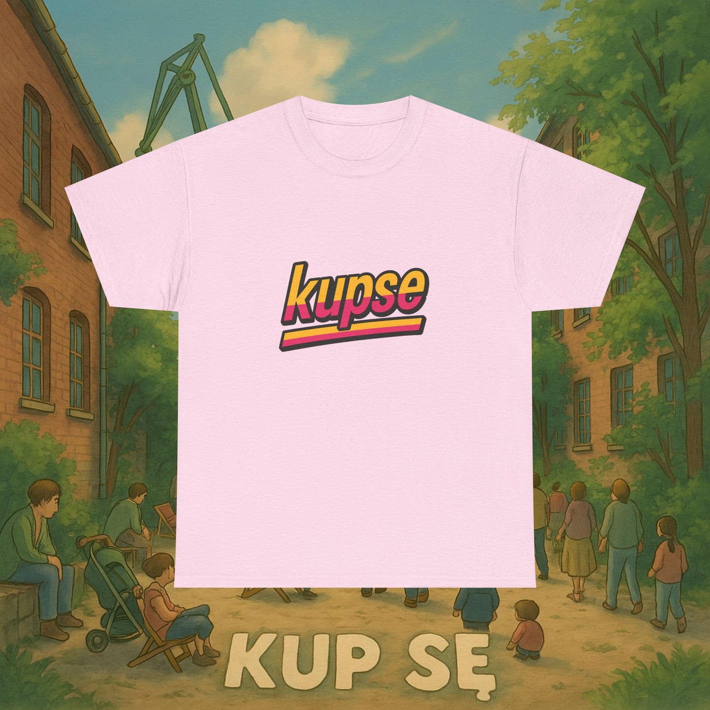 KupSe Logo Retro Sport Style t-shirt - Unisex Heavy Cotton Tee