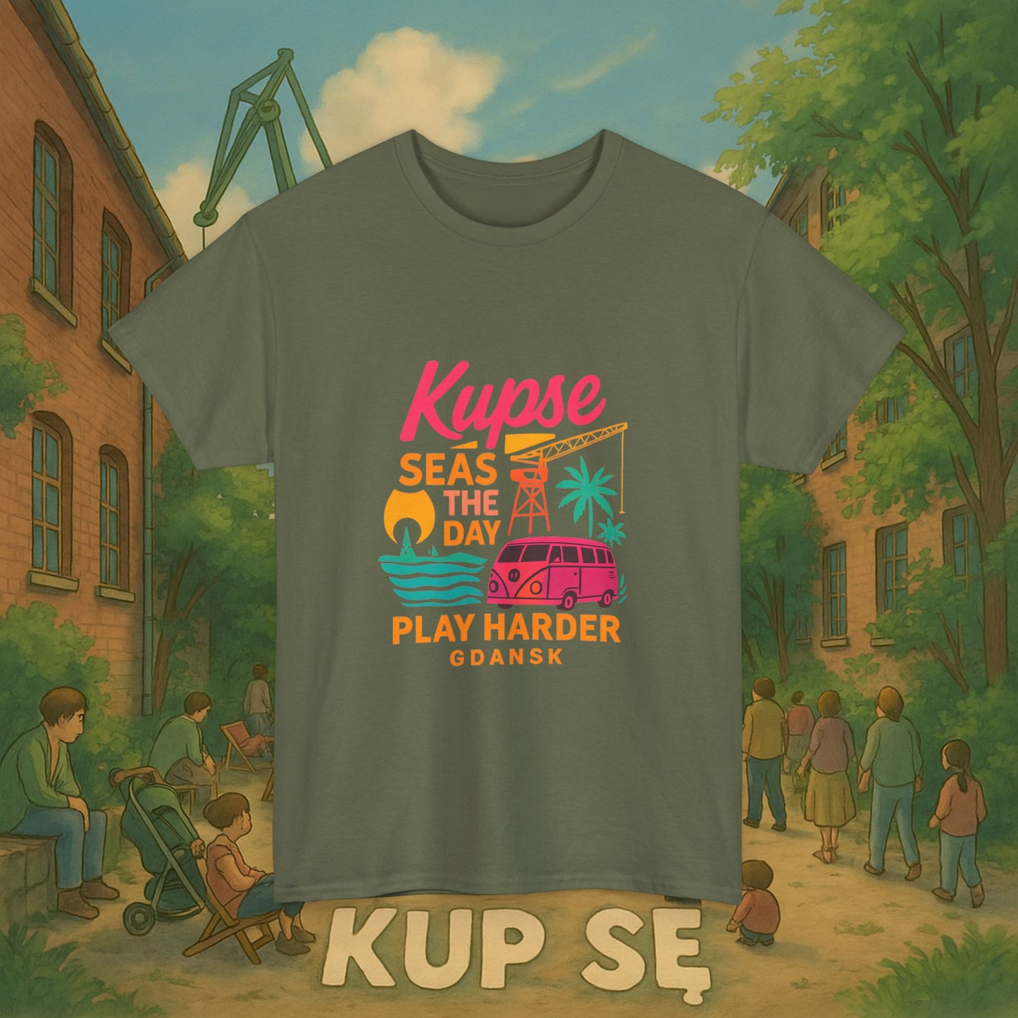 KupSe Play Harder Style t-shirt - Unisex Heavy Cotton Tee