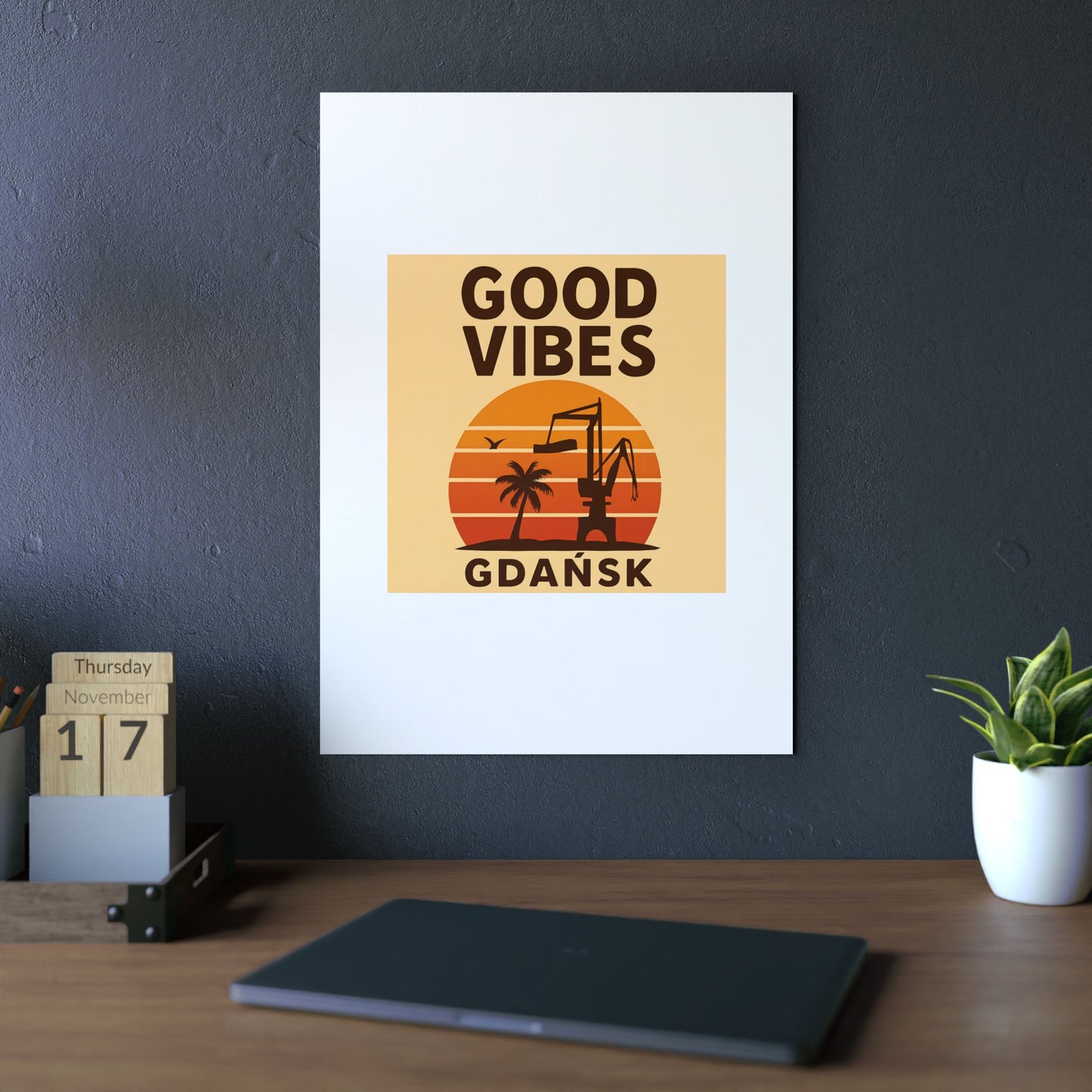 Obraz na panelu aluminiowym Good Vibes Desert – trwały wydruk w stylu Kup Se