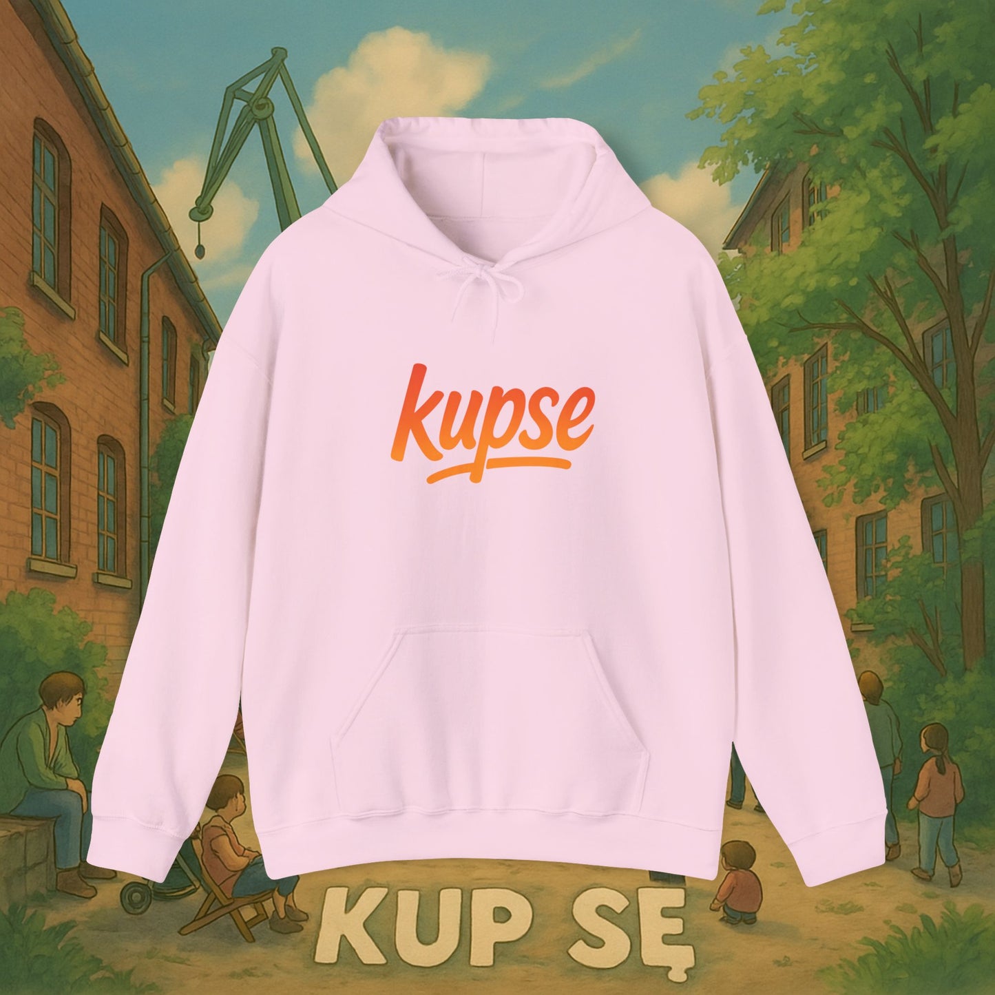 Unisex Heavy Blend Hoodie – Logo Orange – Kup Se