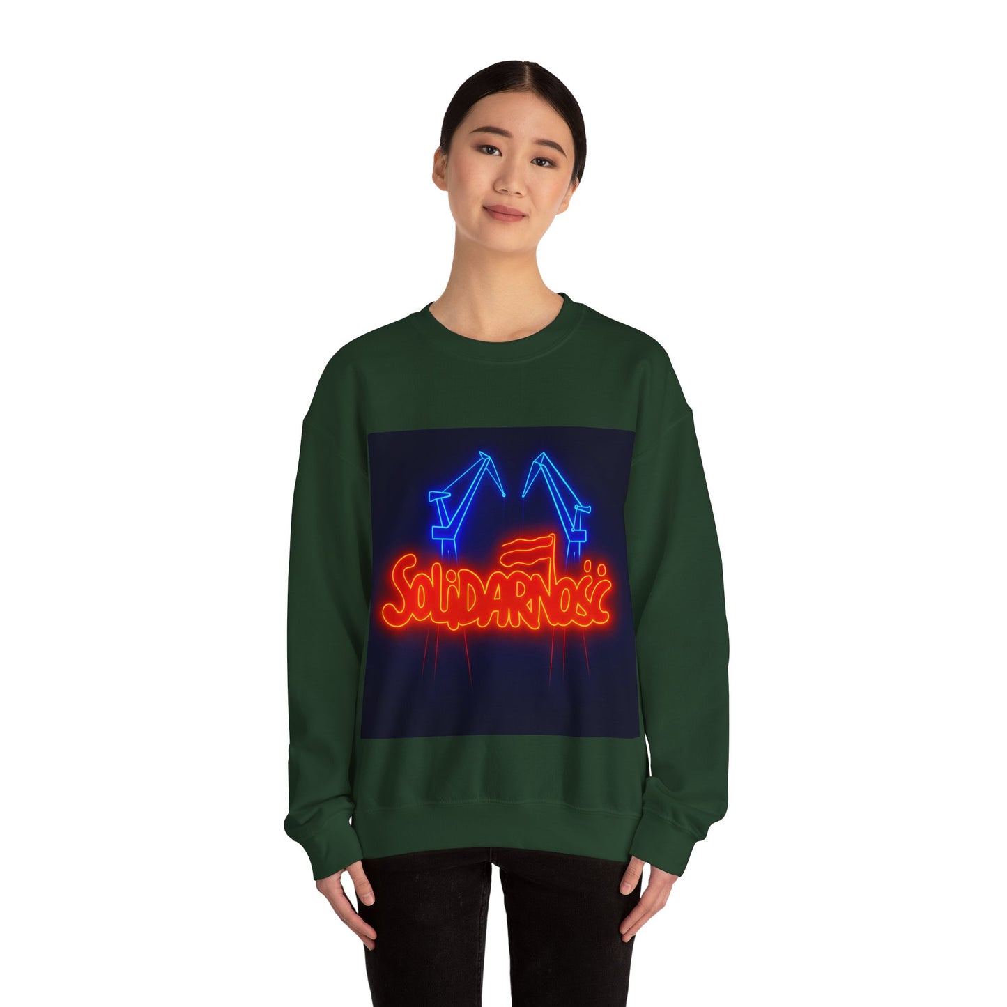 Bluza unisex z grafiką Kup Se Solidarność – klasyczny crewneck i miejski styl