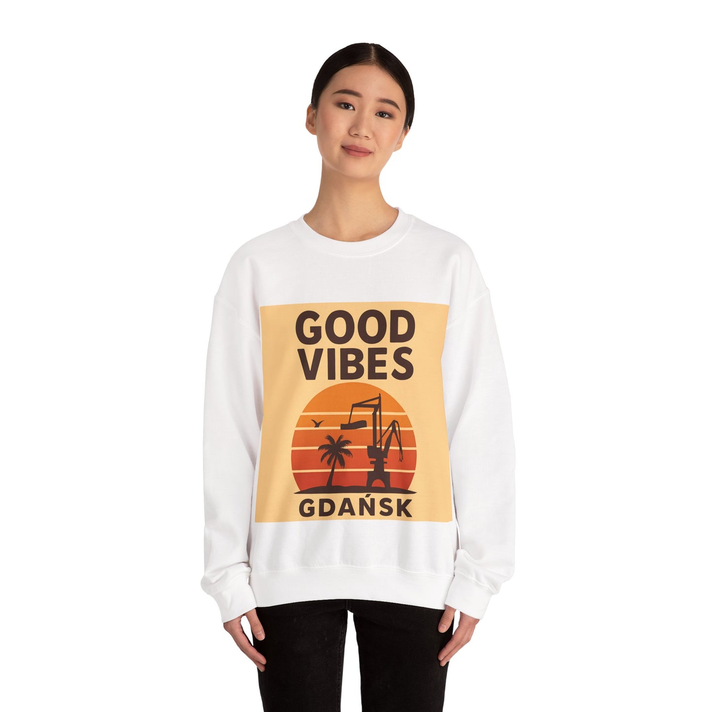 Bluza unisex z grafiką Kup Se Good Vibes Desert – klasyczny crewneck i miejski styl