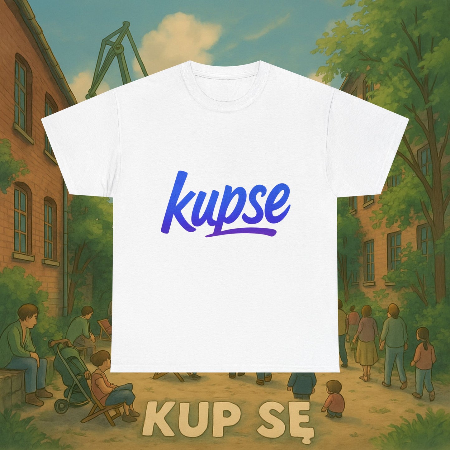 KupSe Logo Blue Style t-shirt - Unisex Heavy Cotton Tee