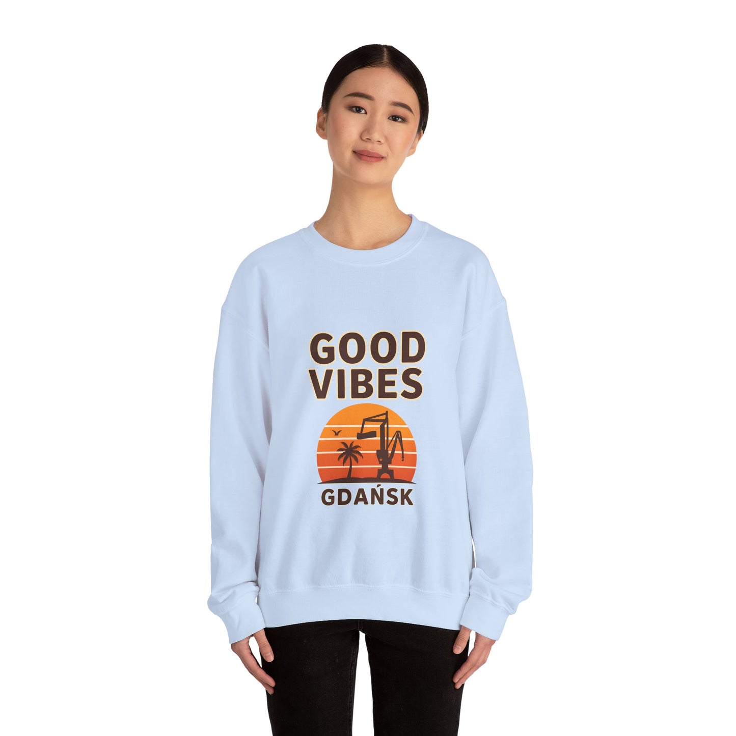 Bluza unisex z grafiką Kup Se Good Vibes – klasyczny crewneck i miejski styl