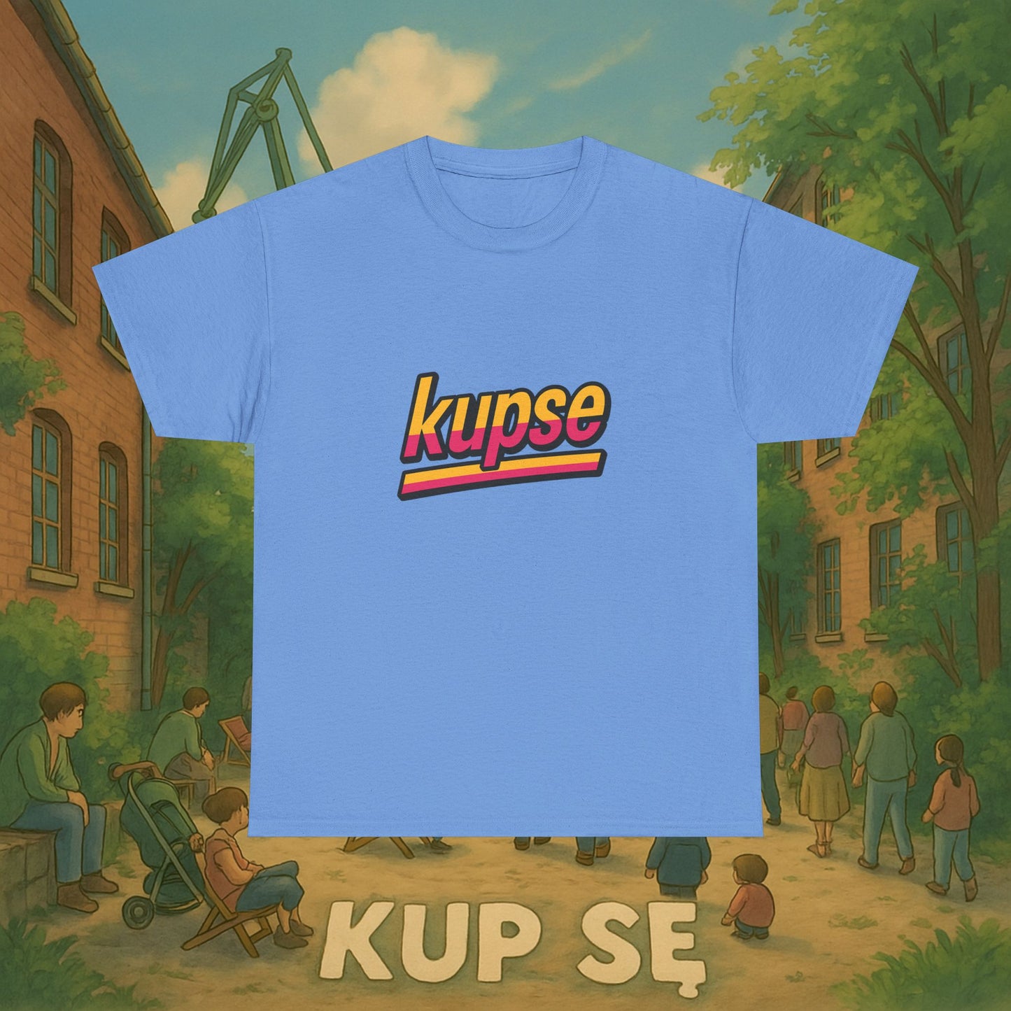 KupSe Logo Retro Sport Style t-shirt - Unisex Heavy Cotton Tee
