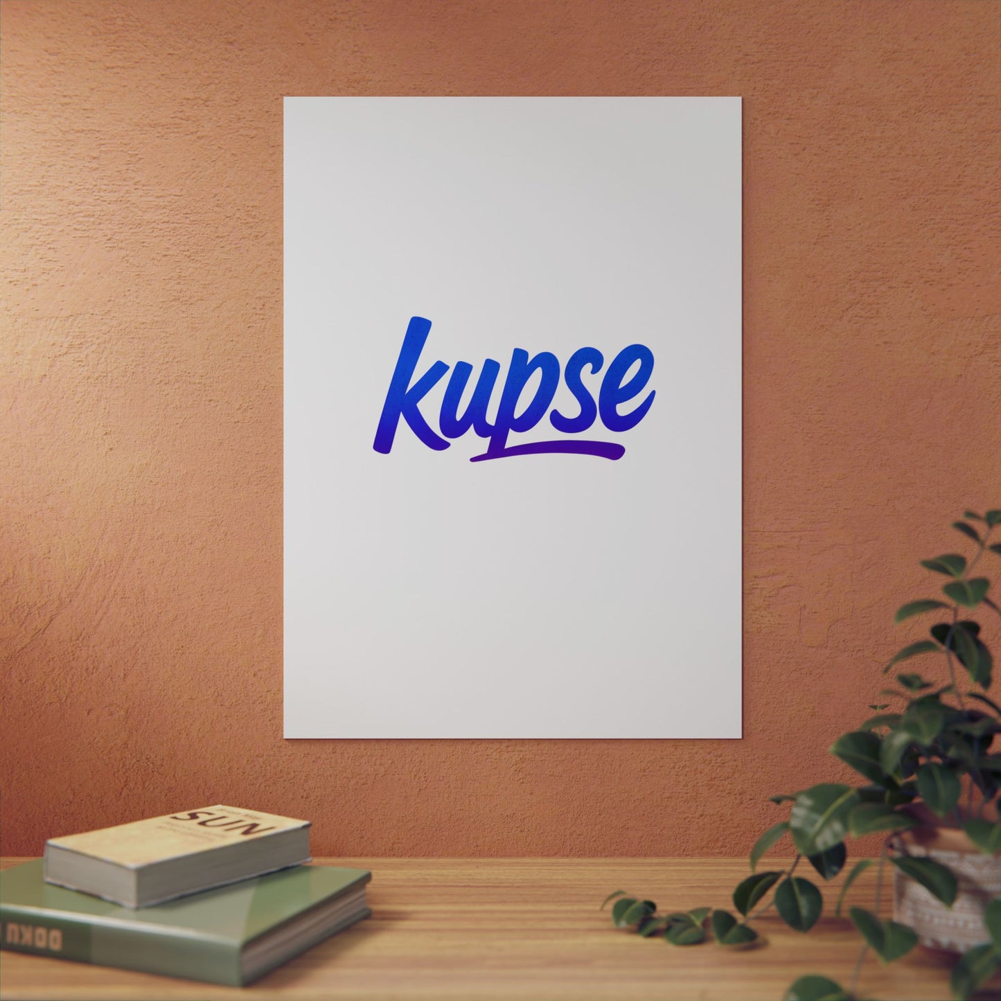 Obraz na panelu aluminiowym Kupse Logo Blue – trwały wydruk w stylu Kup Se