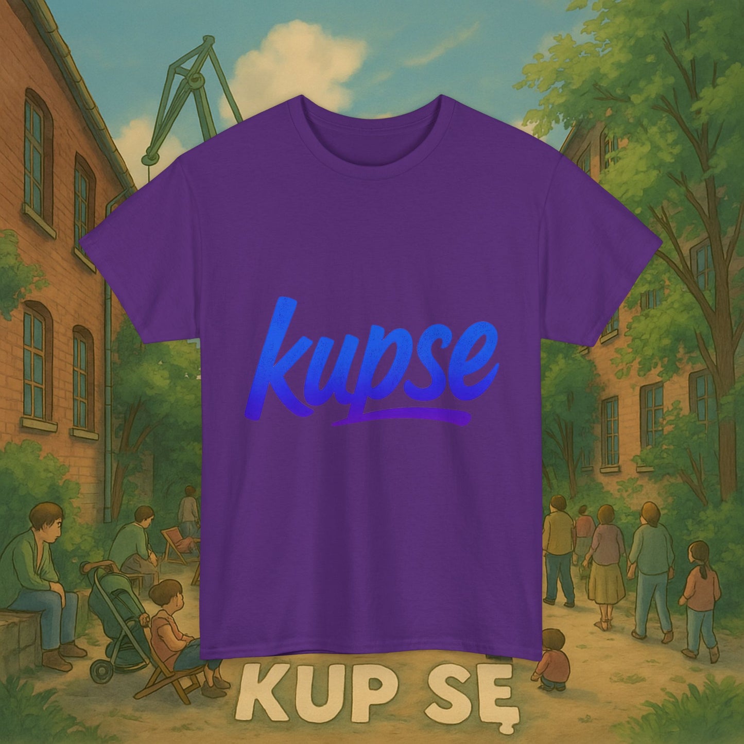KupSe Logo Blue Style t-shirt - Unisex Heavy Cotton Tee